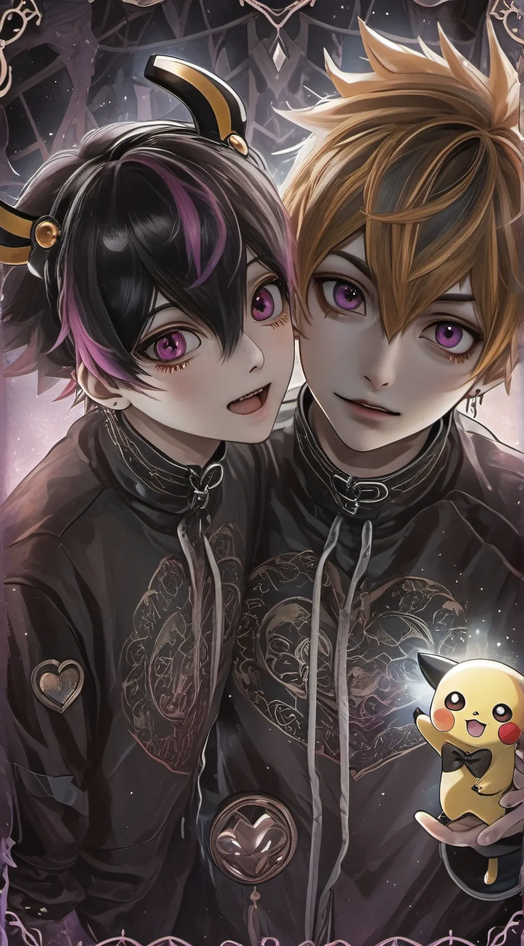 ai character: shinkami christmas background