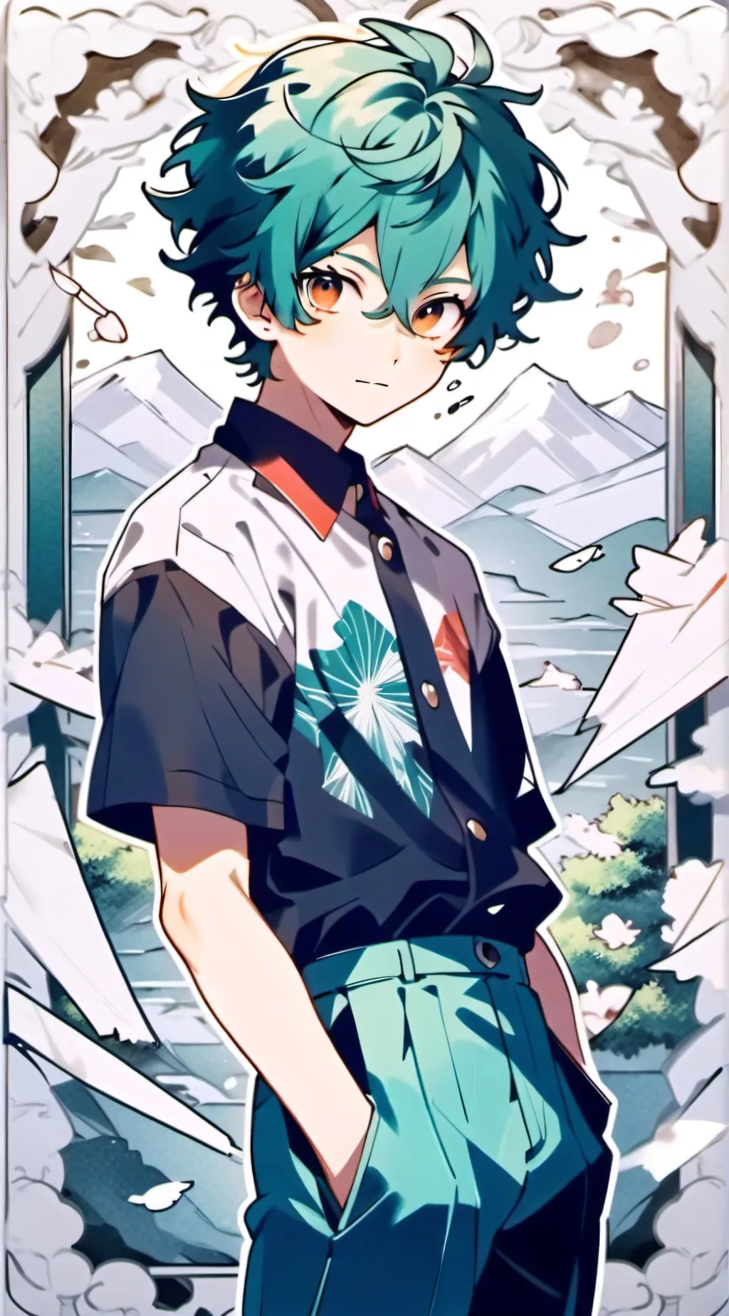 ai character: Bakudeku background