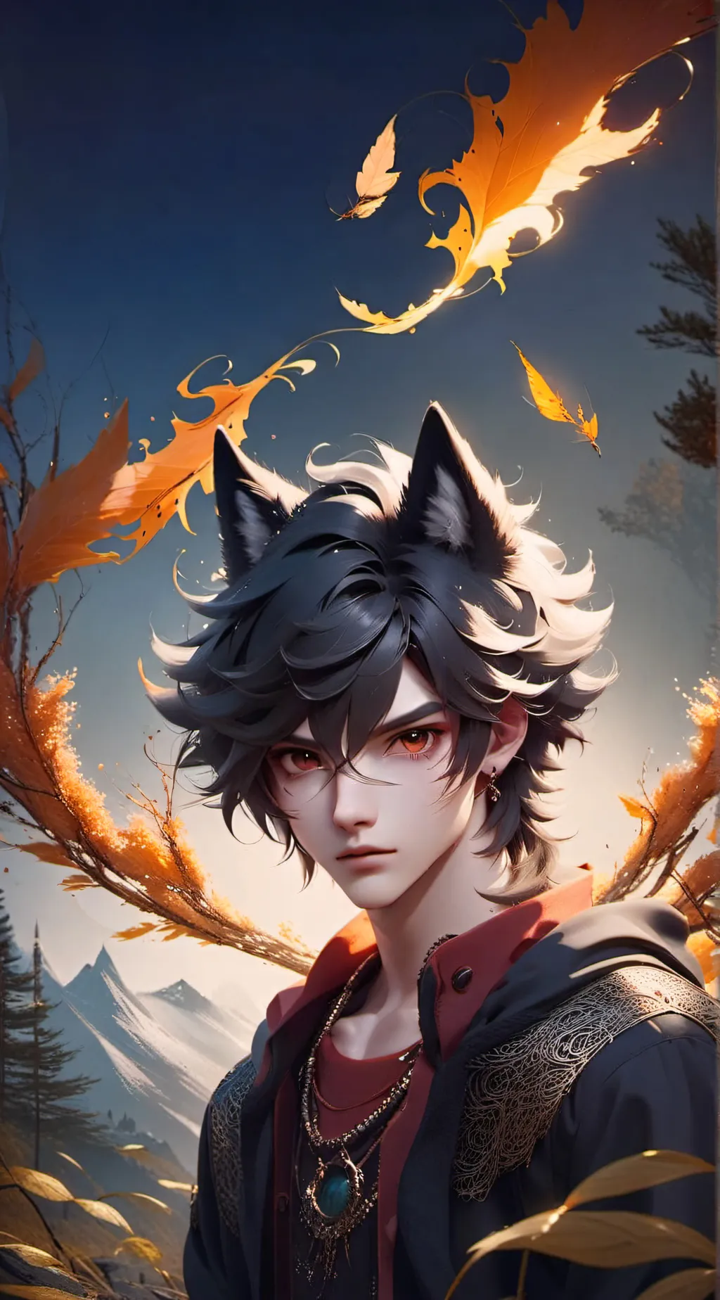 ai character: shadow background
