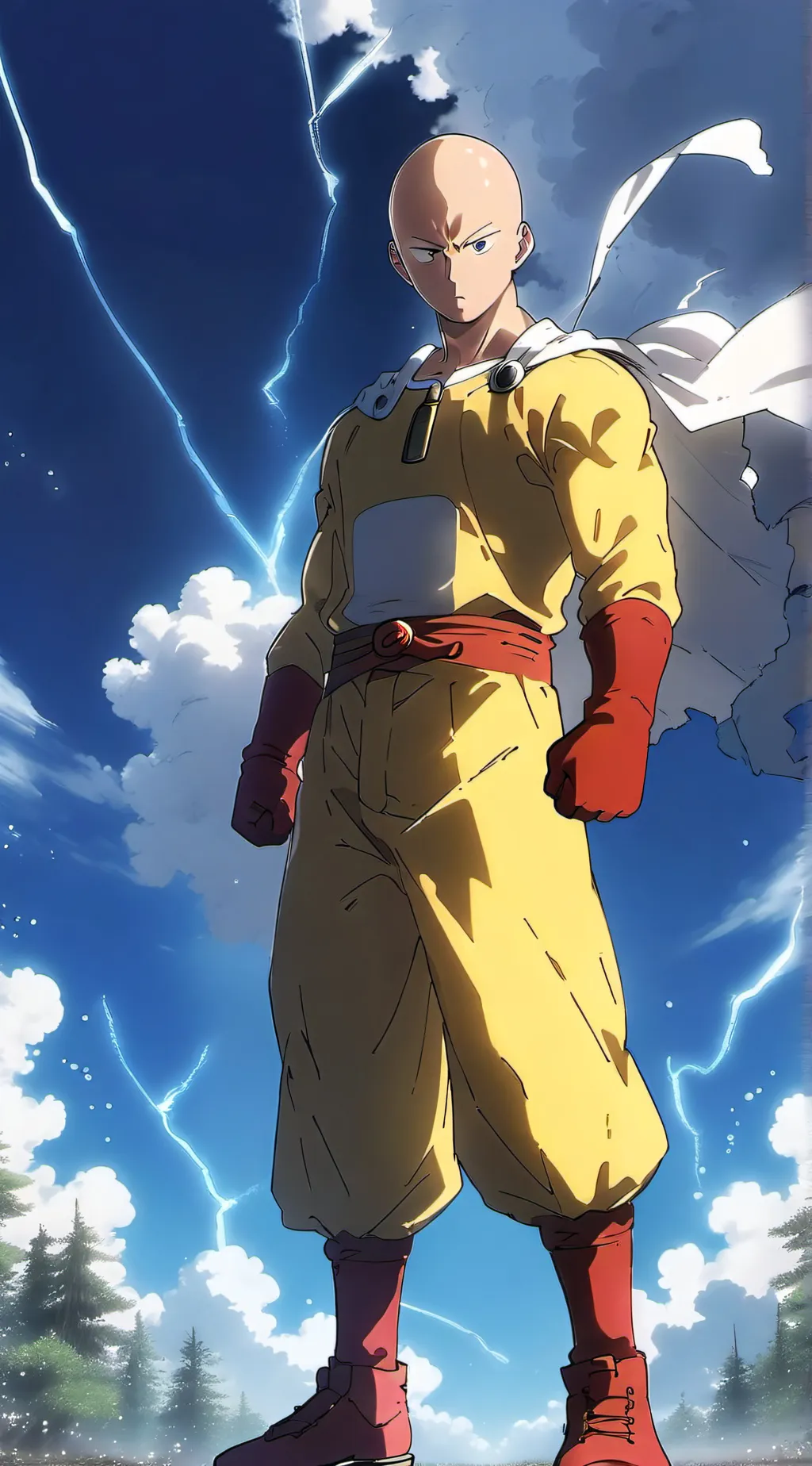 ai character: Saitama background