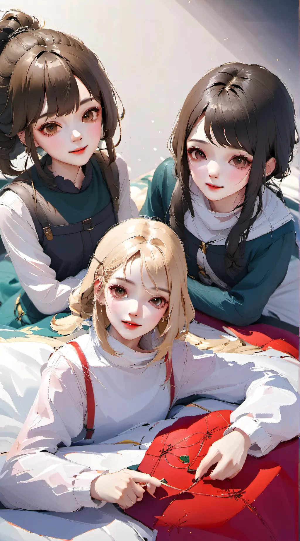 ai character: All girl sleepover background