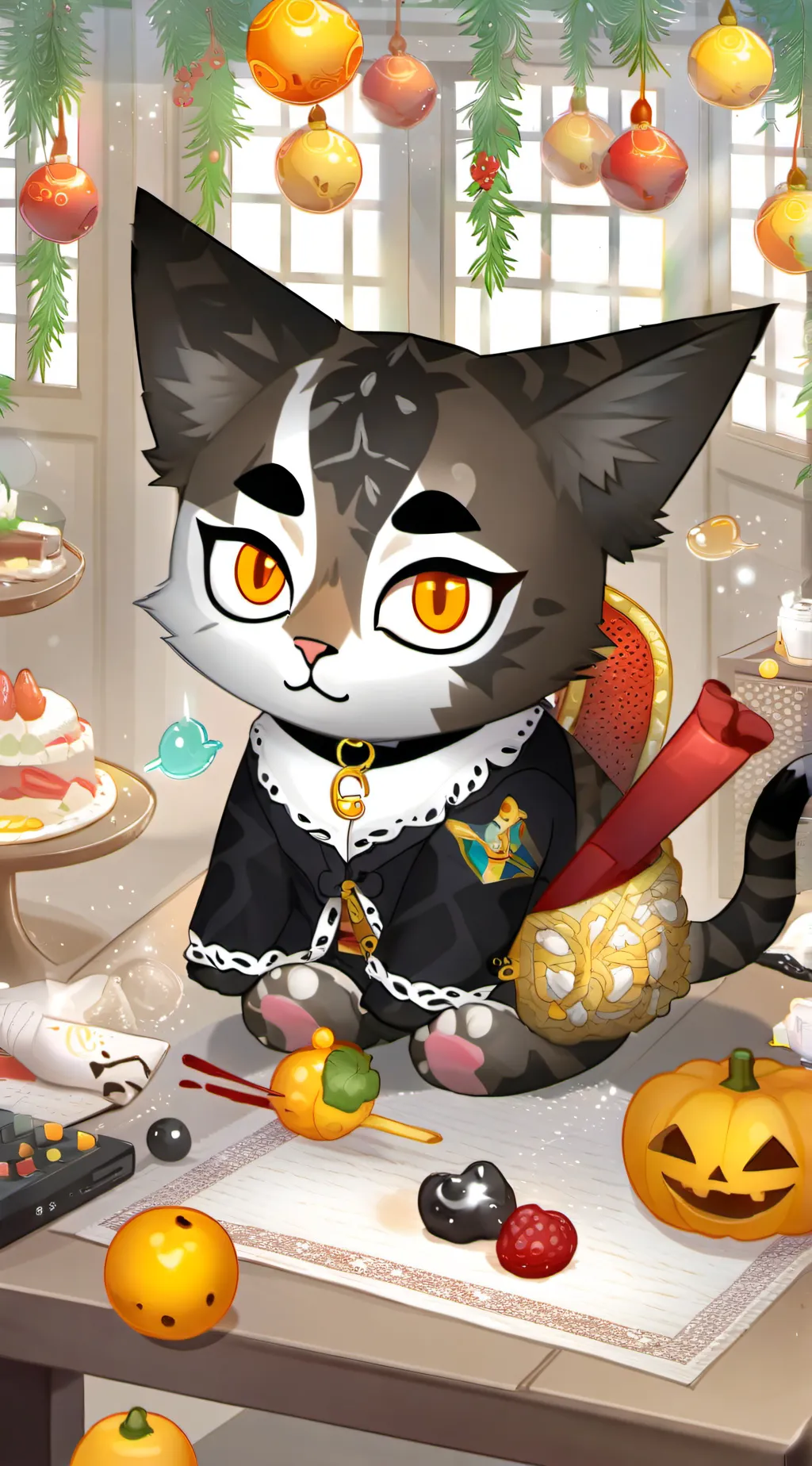 ai character: stella (emoji cat) background