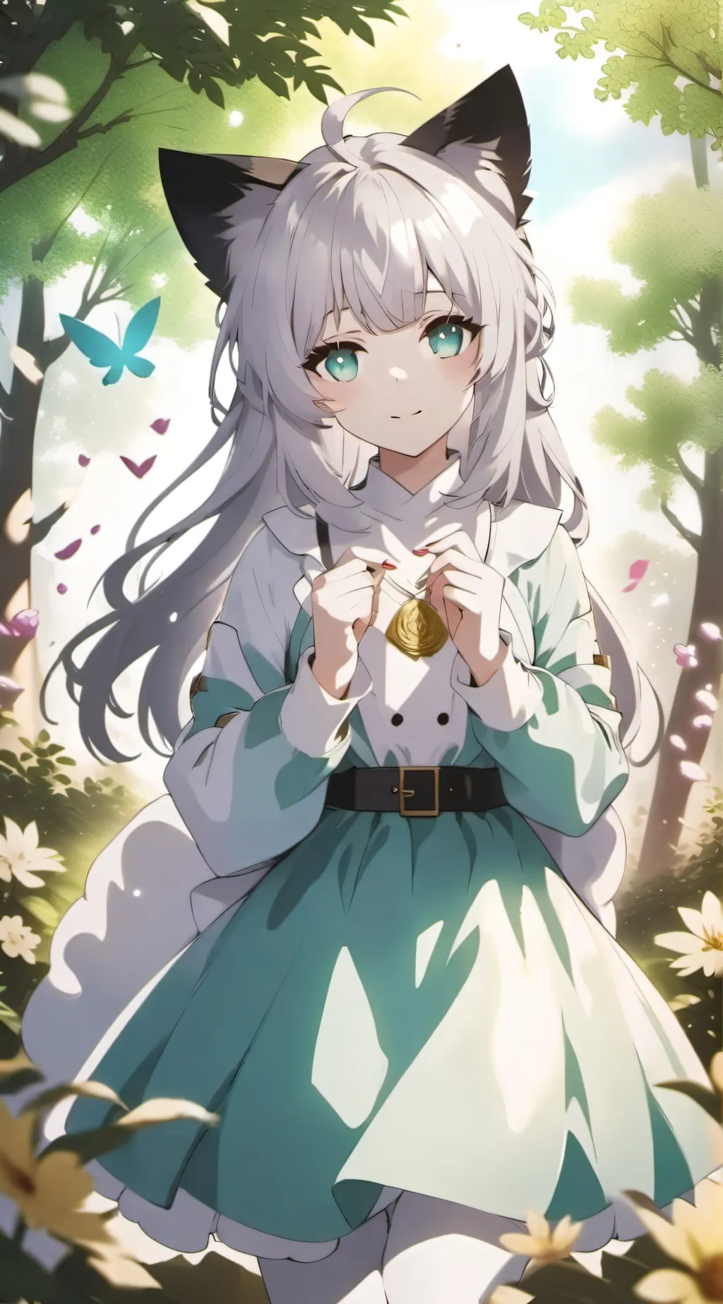 ai character: wenda v Godzilla background