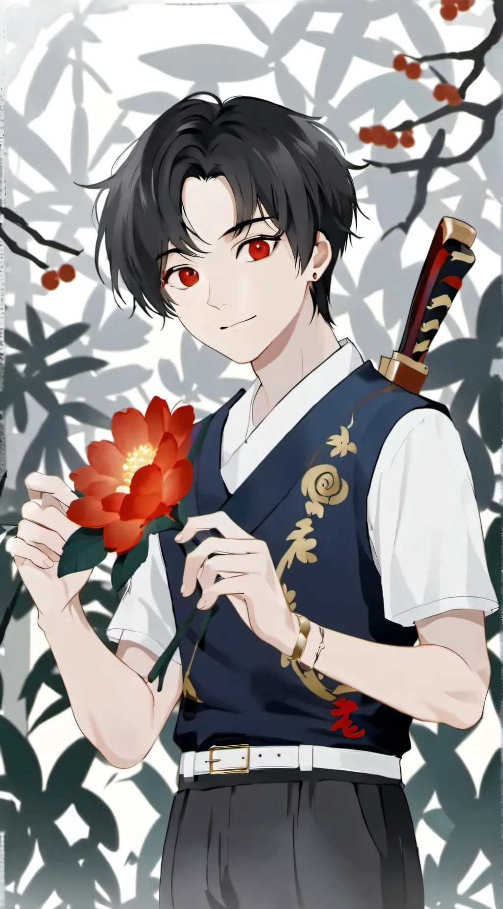 ai character: TOM TU HIJO background