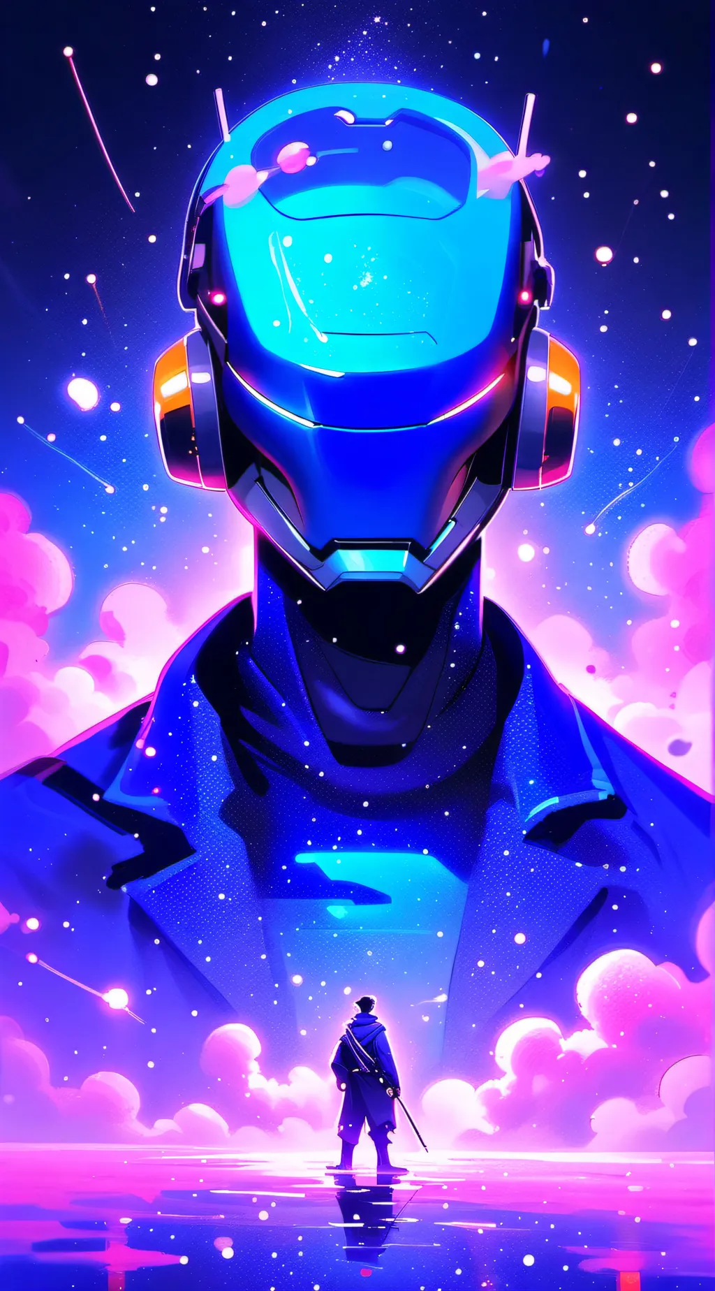 ai character: robot  background