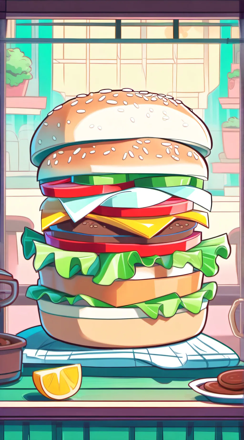 ai character: Fast Food  background