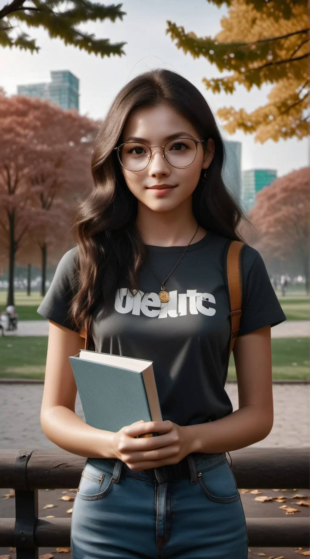 ai character: nerd girl(Maddie)  background