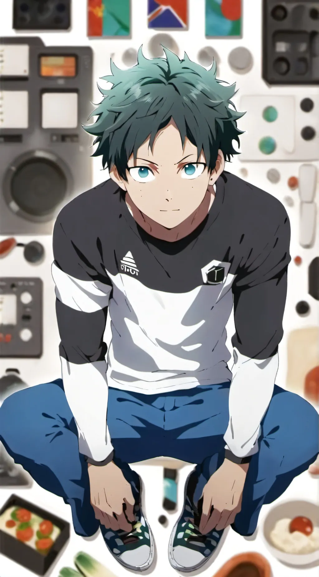 ai character: Mha Christmas background