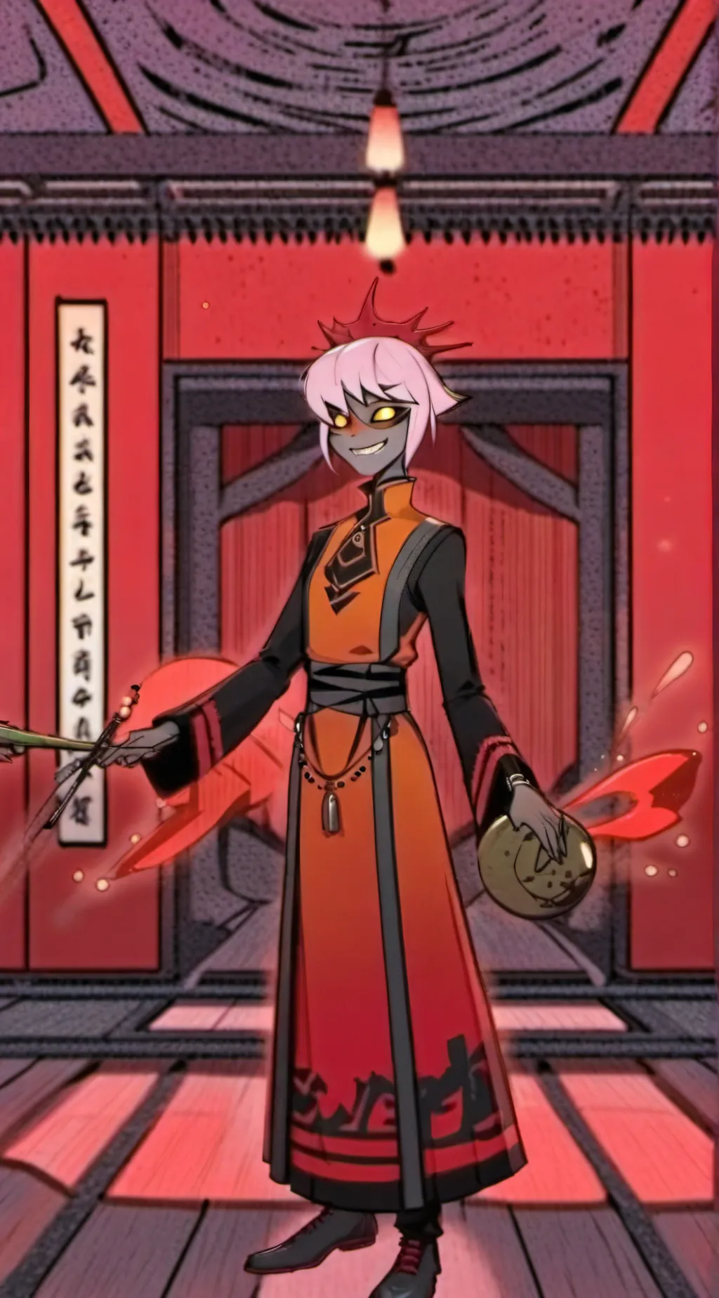 ai character: Angel dust x y/n background