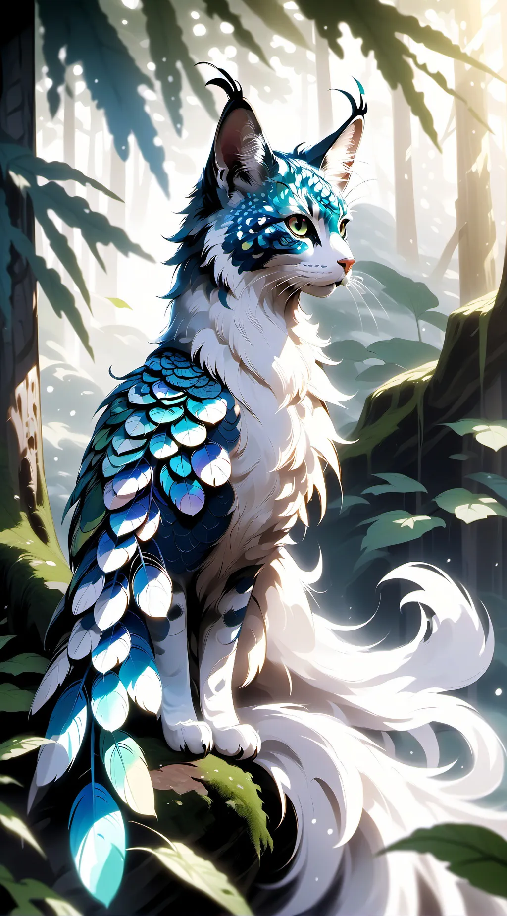 ai character: Enchanted cat fam background