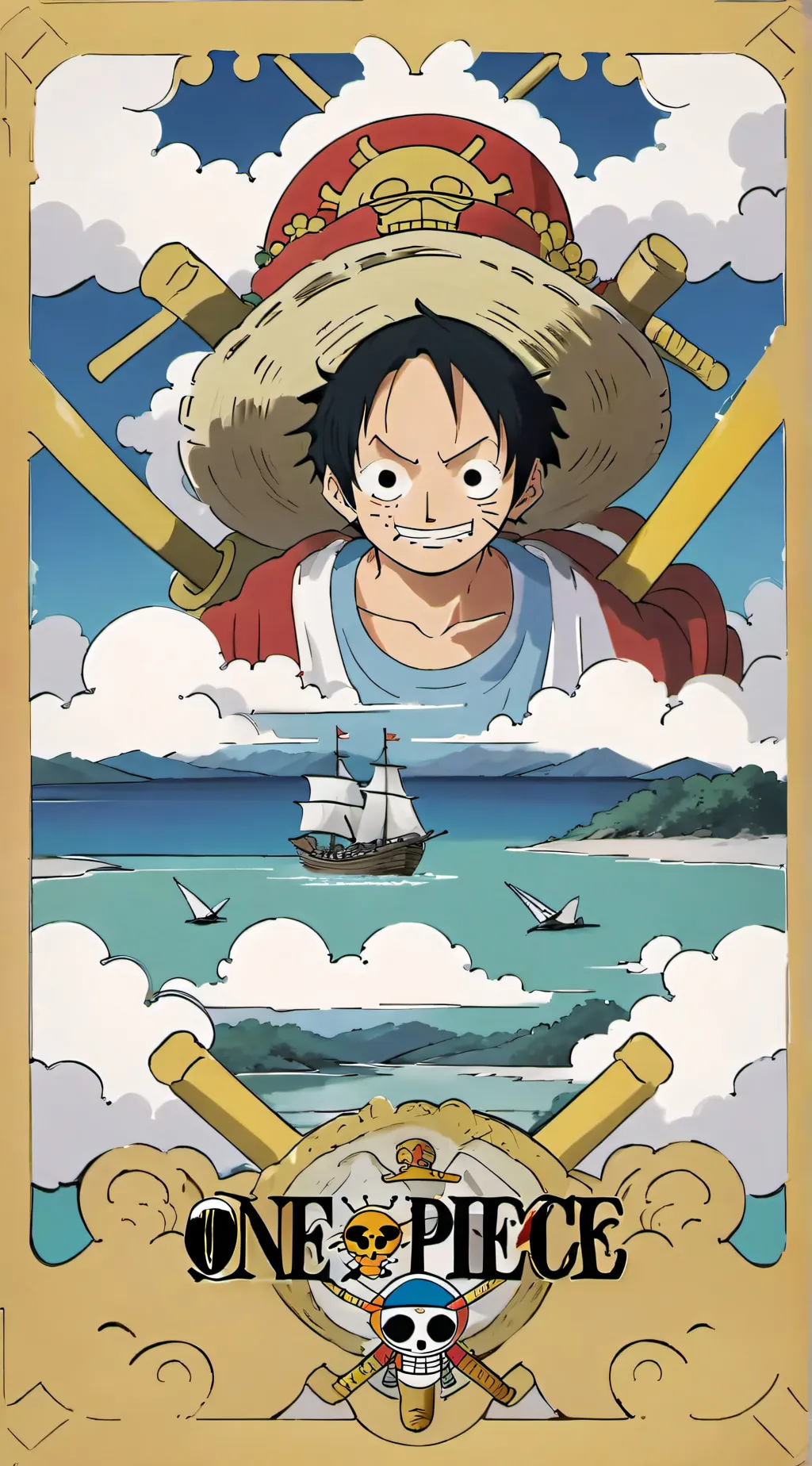 ai character: One Piece  background