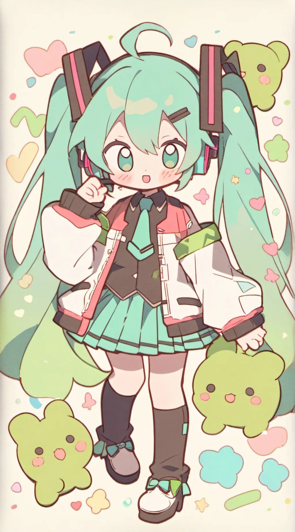 ai character: hatsune miku background
