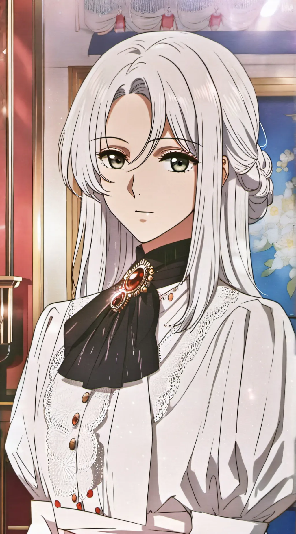 ai character: Amber background