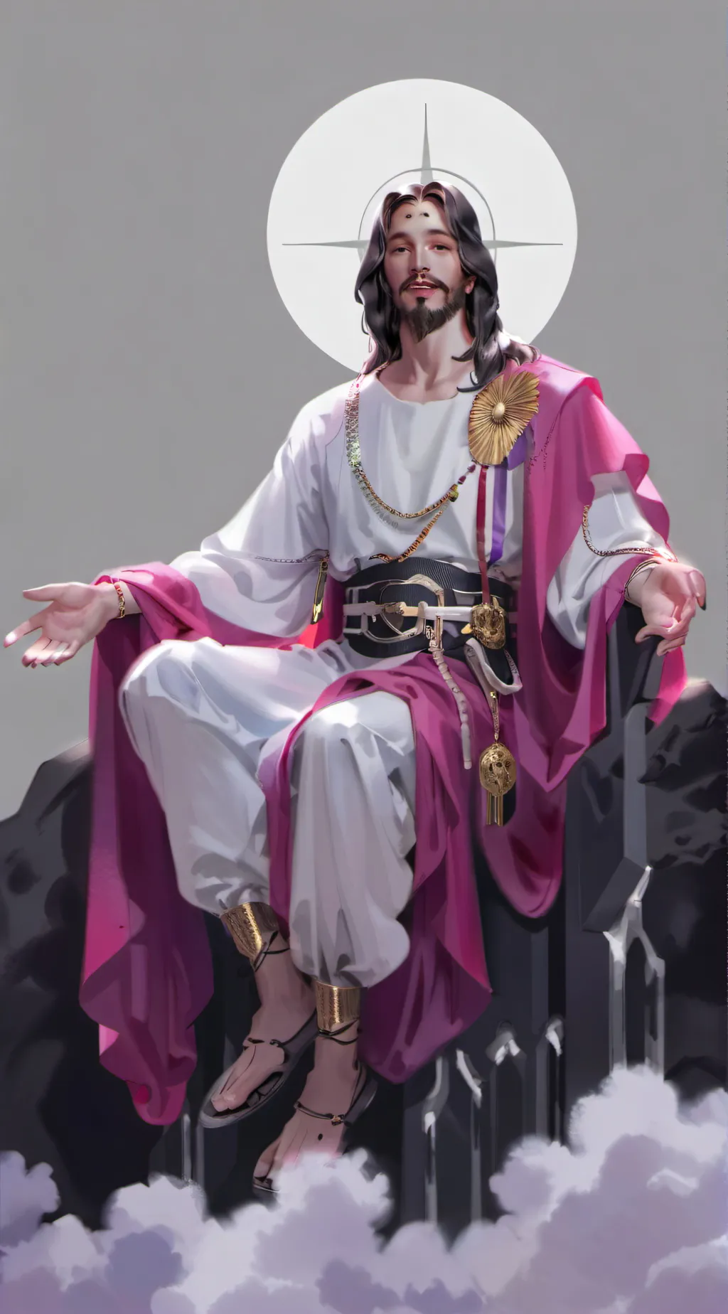 ai character: Jesus background