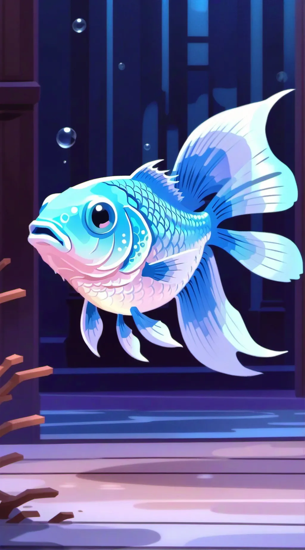 ai character: fishyyy  background