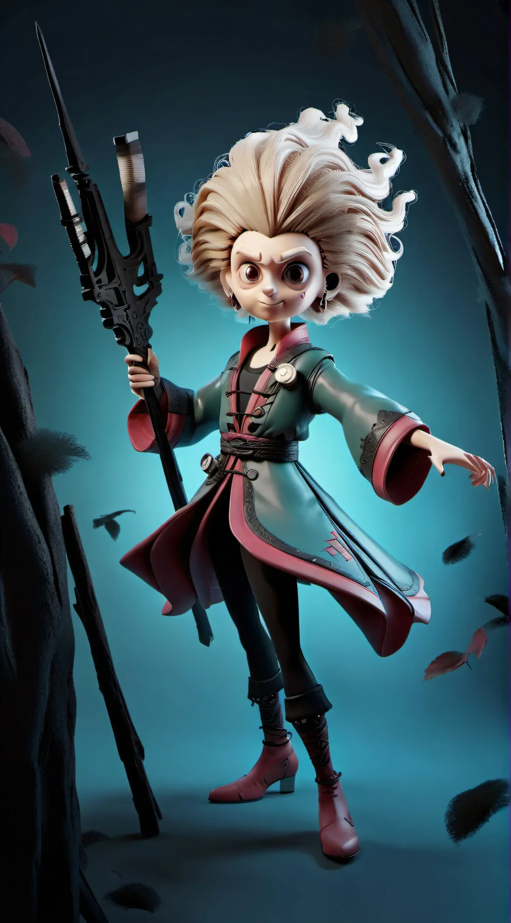 ai character: Labubu background
