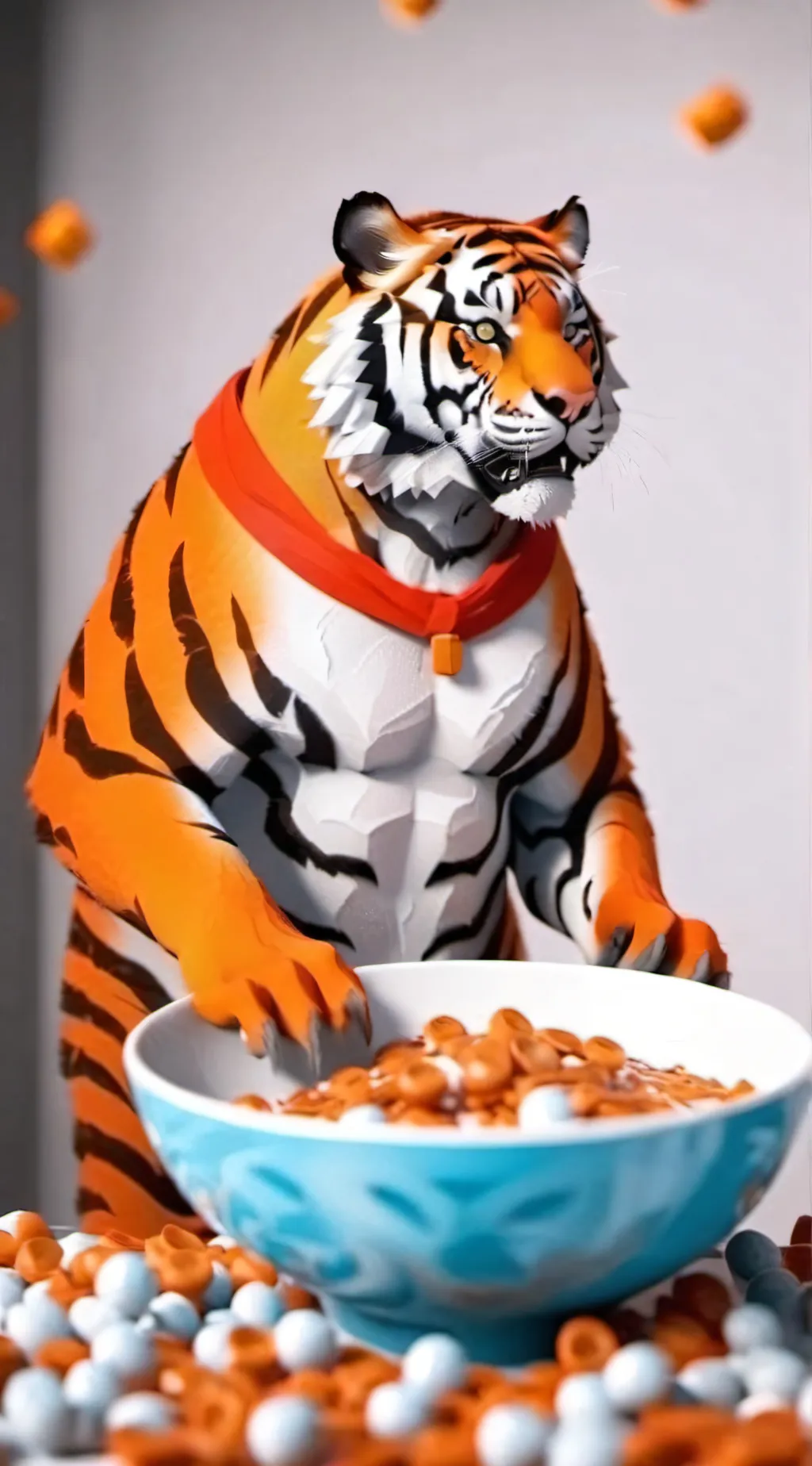 ai character: Tony on steroids background