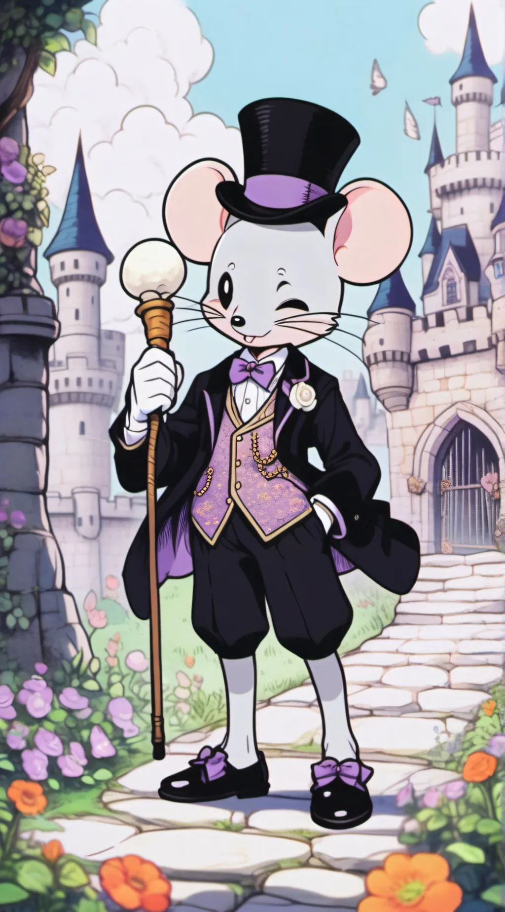 ai character: Mickey Mouse background