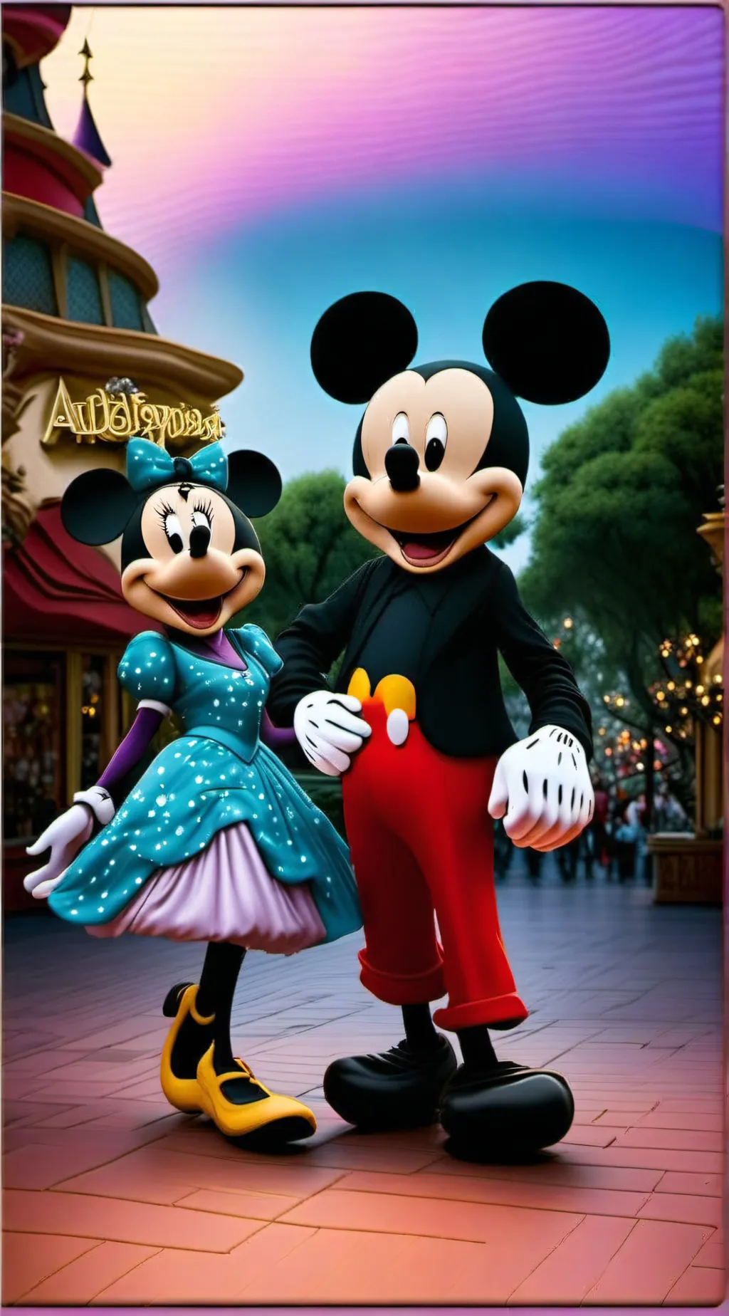ai character: Mickey Mouse background