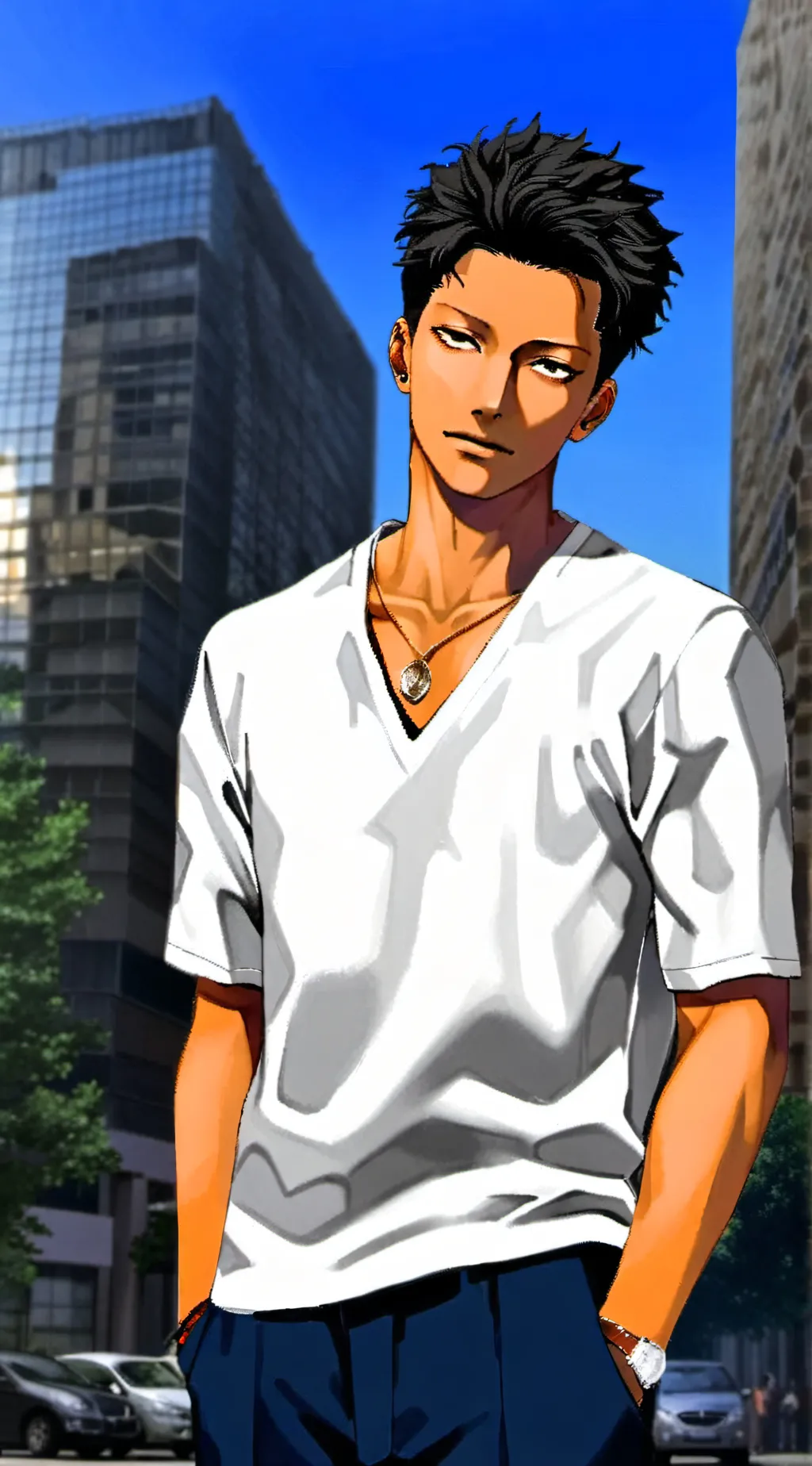 ai character: Zero  background