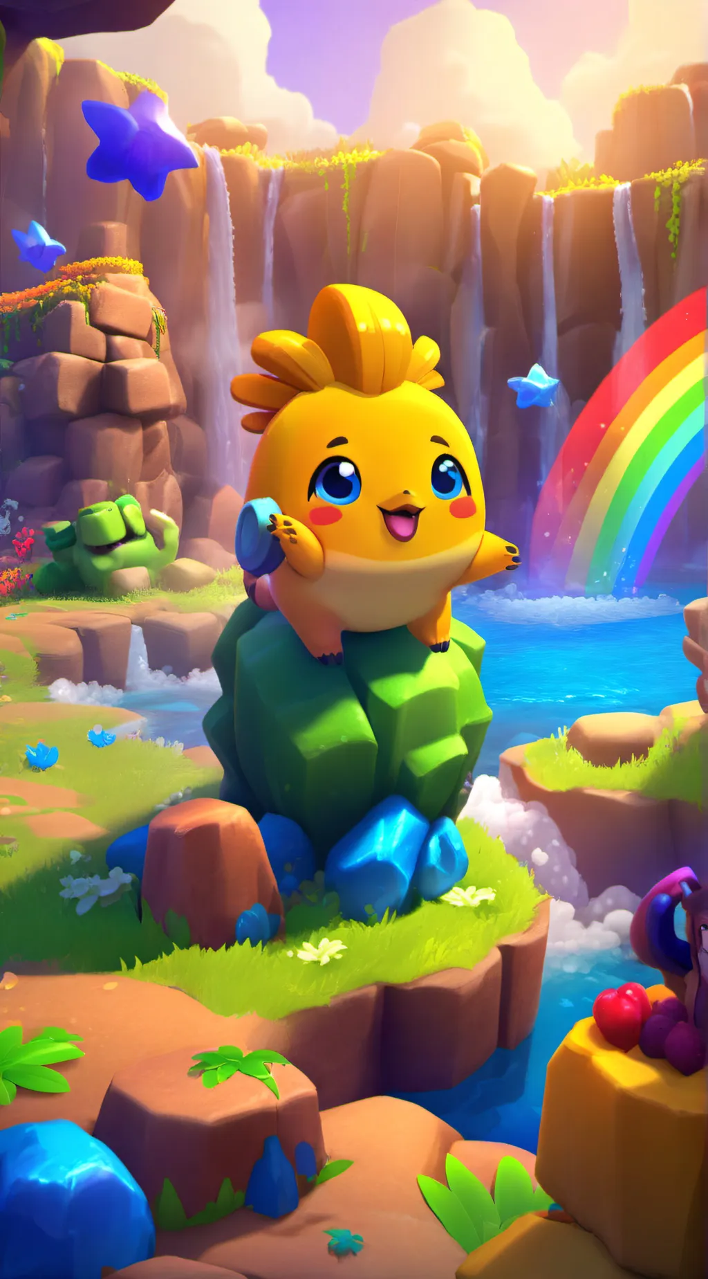 ai character: Rainbow friends background