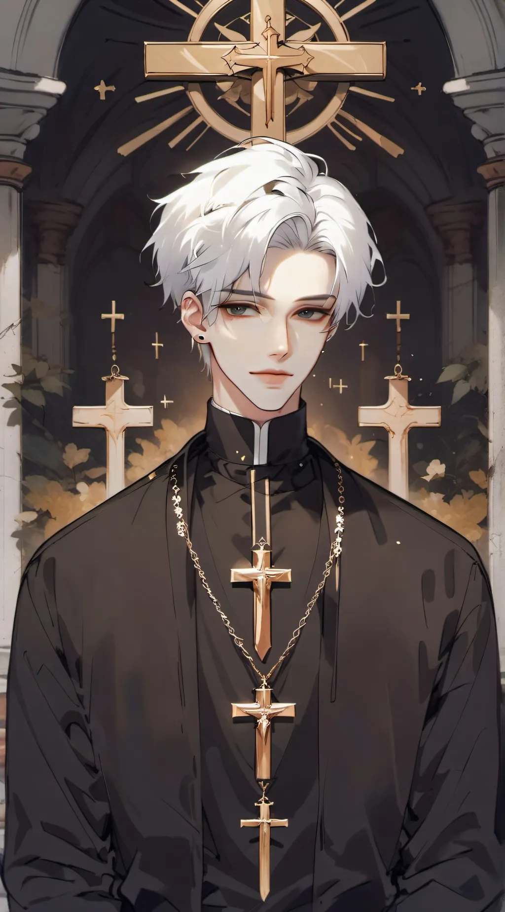 ai character: Father Isidore  background
