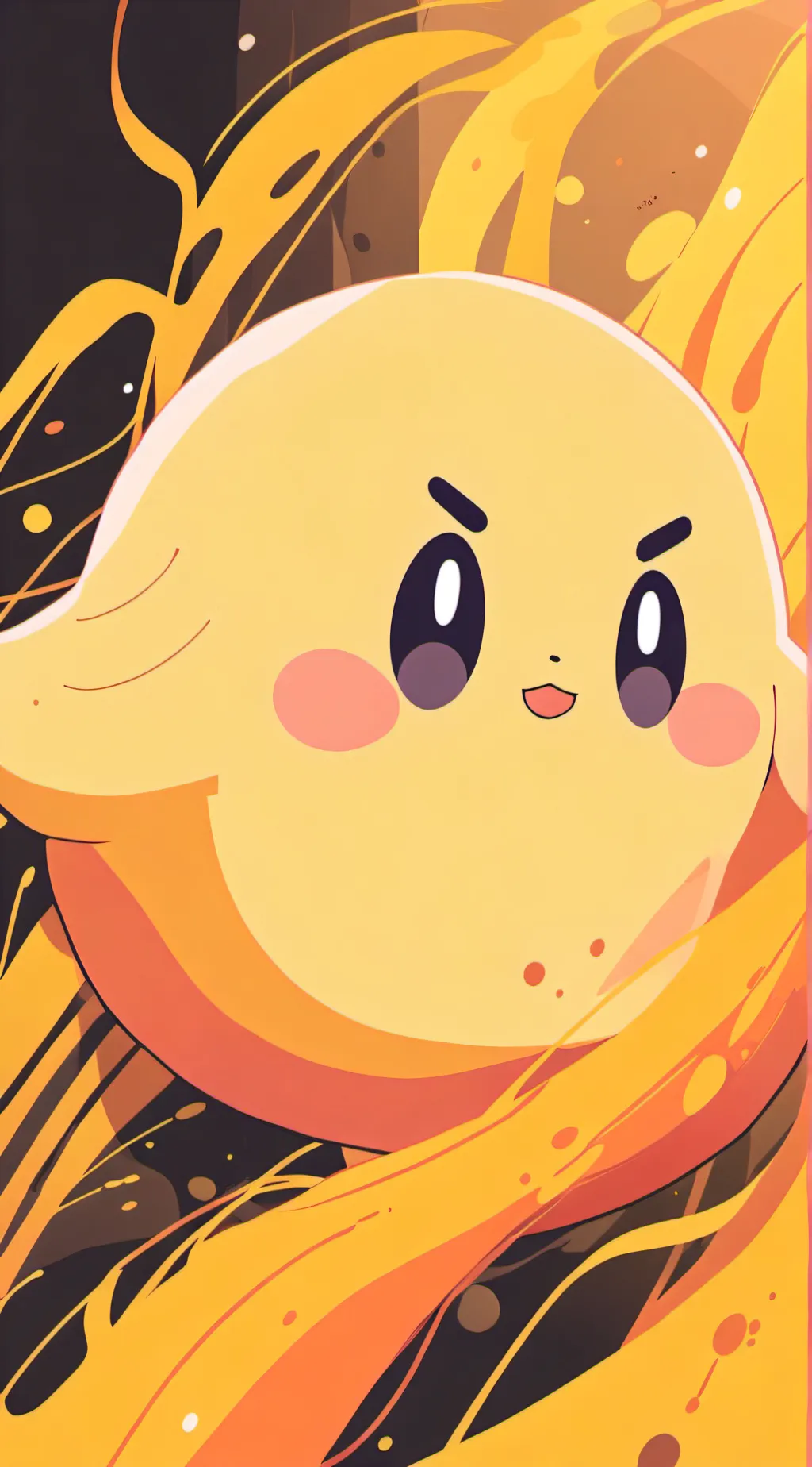 ai character: kirby  background