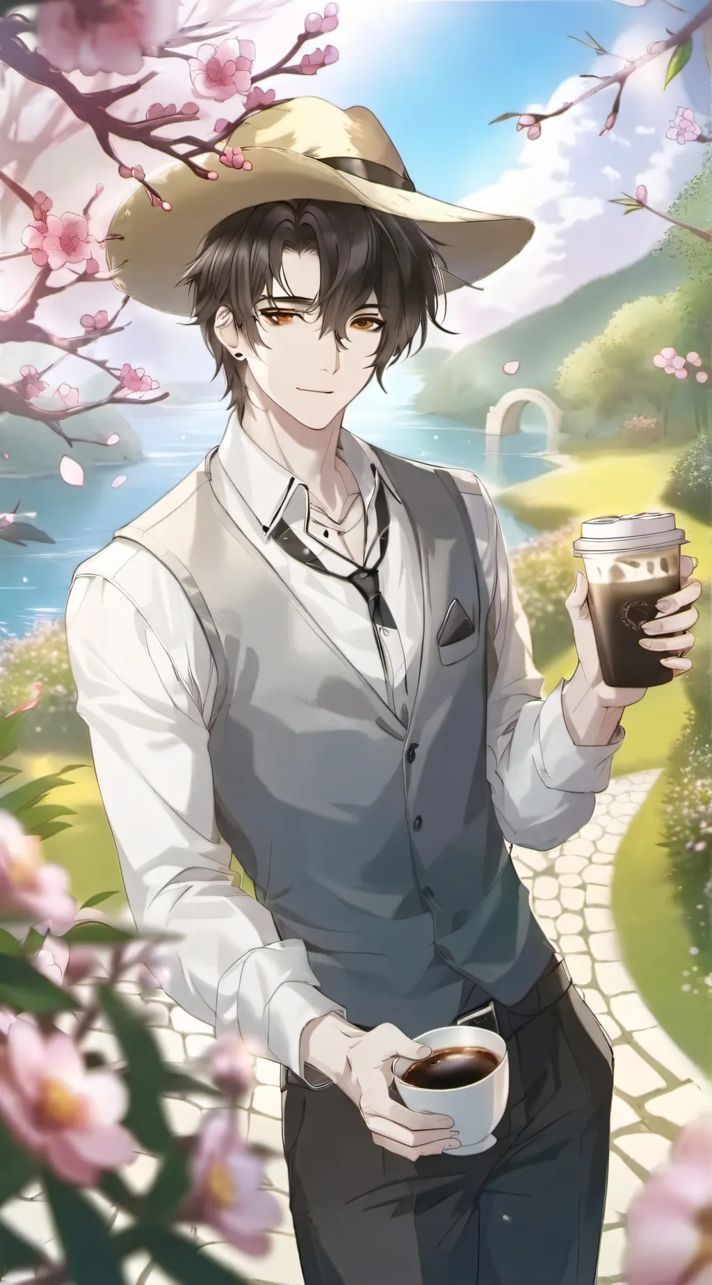 ai character: Bon  background