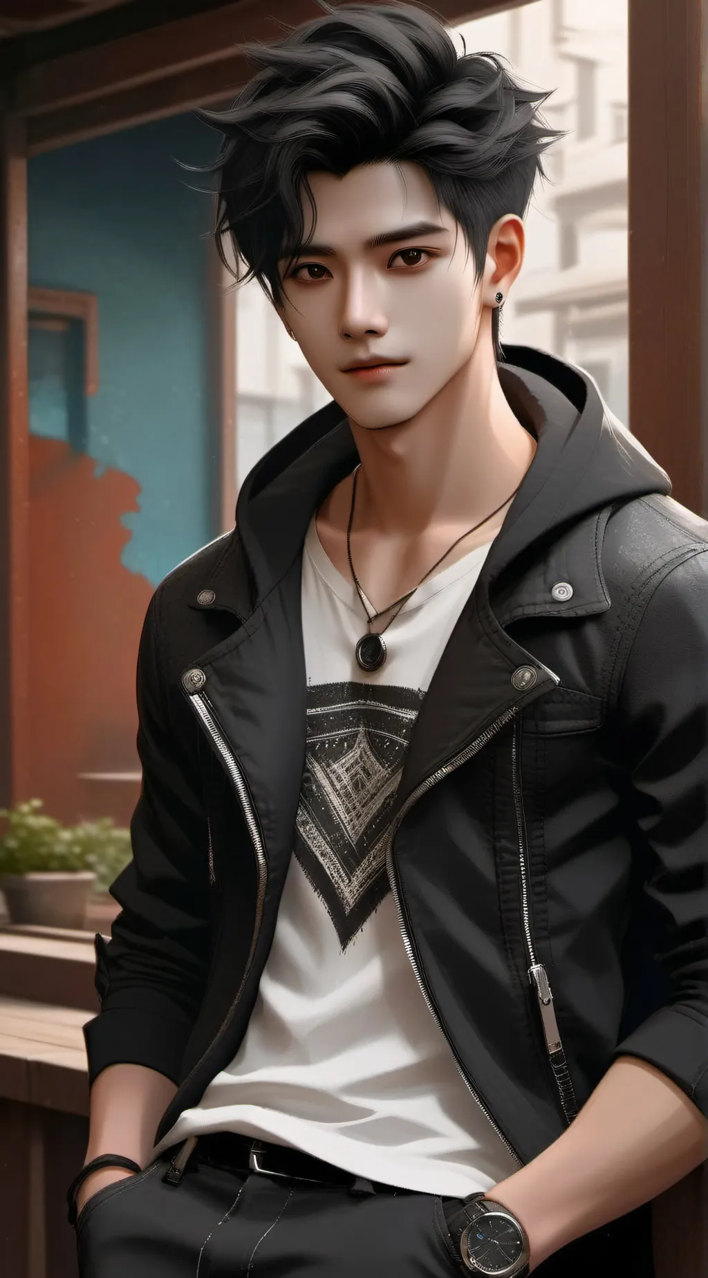 ai character: arron background