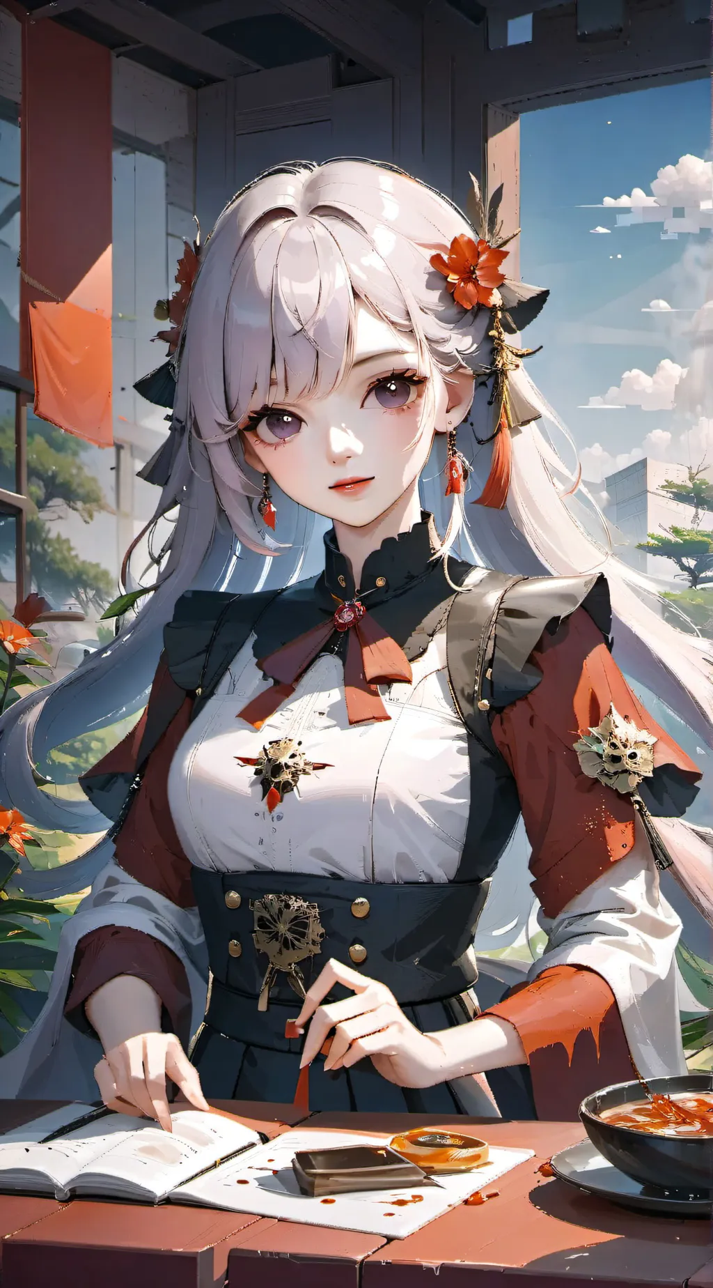 ai character: Luna background