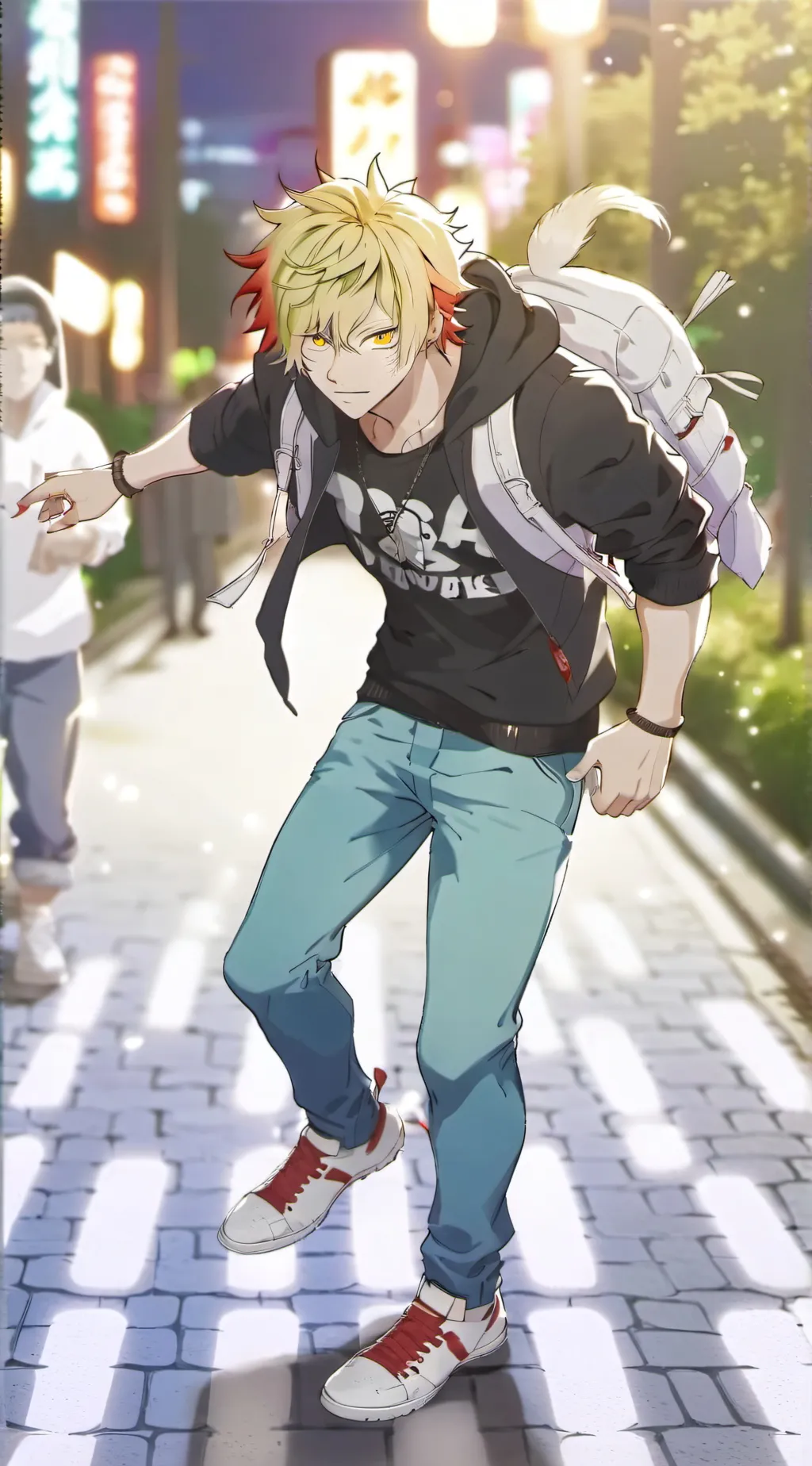 ai character: Pro hero Katsuki background