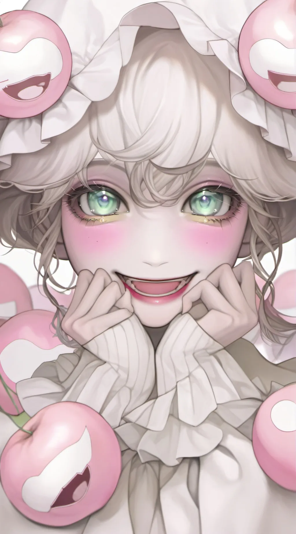 ai character: happy infection background