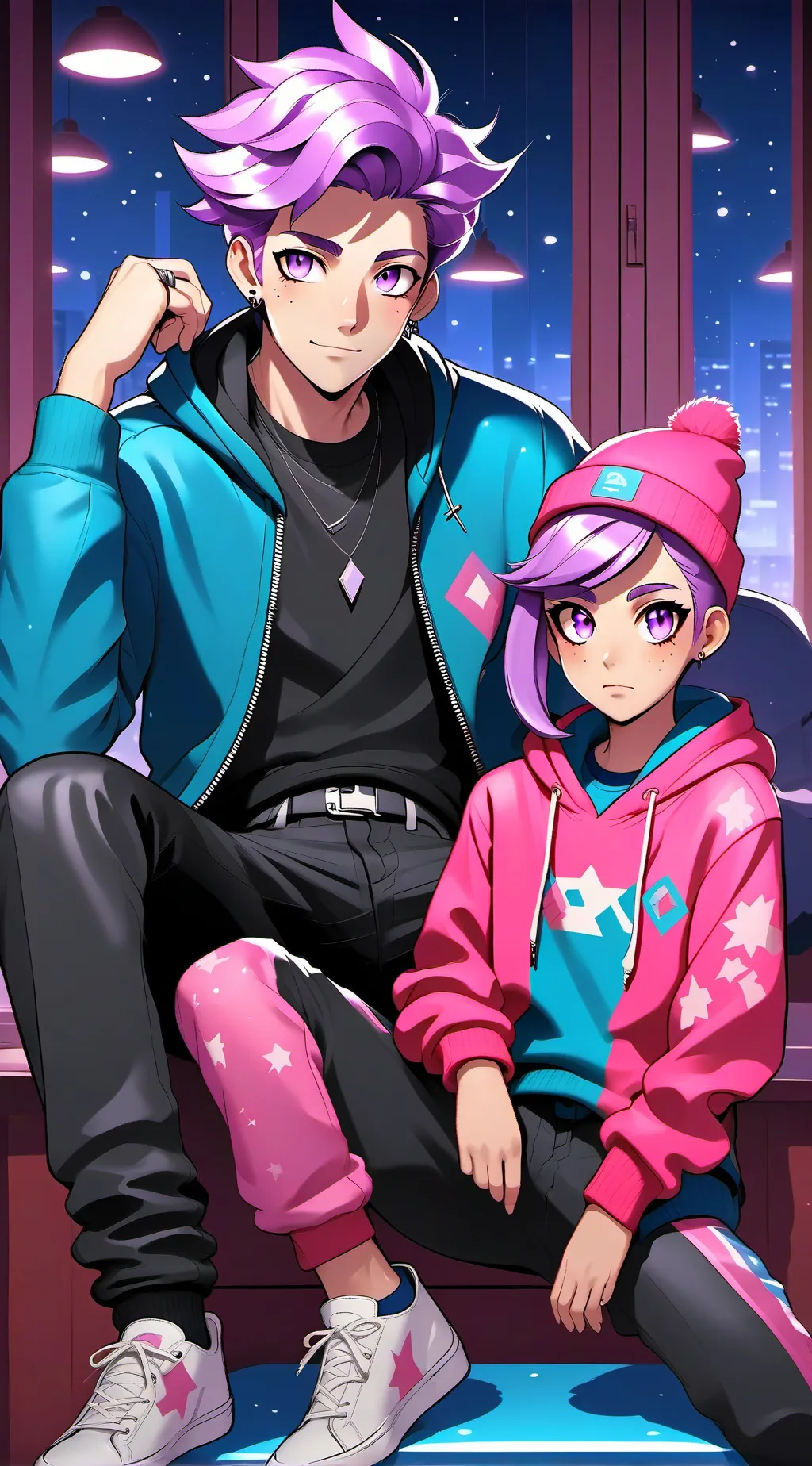 ai character: femboy sleepover  background
