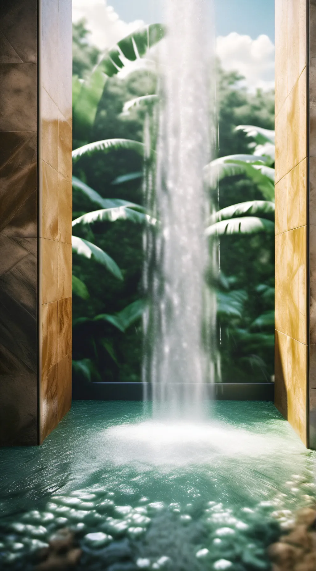 ai character: Lov showeroom background