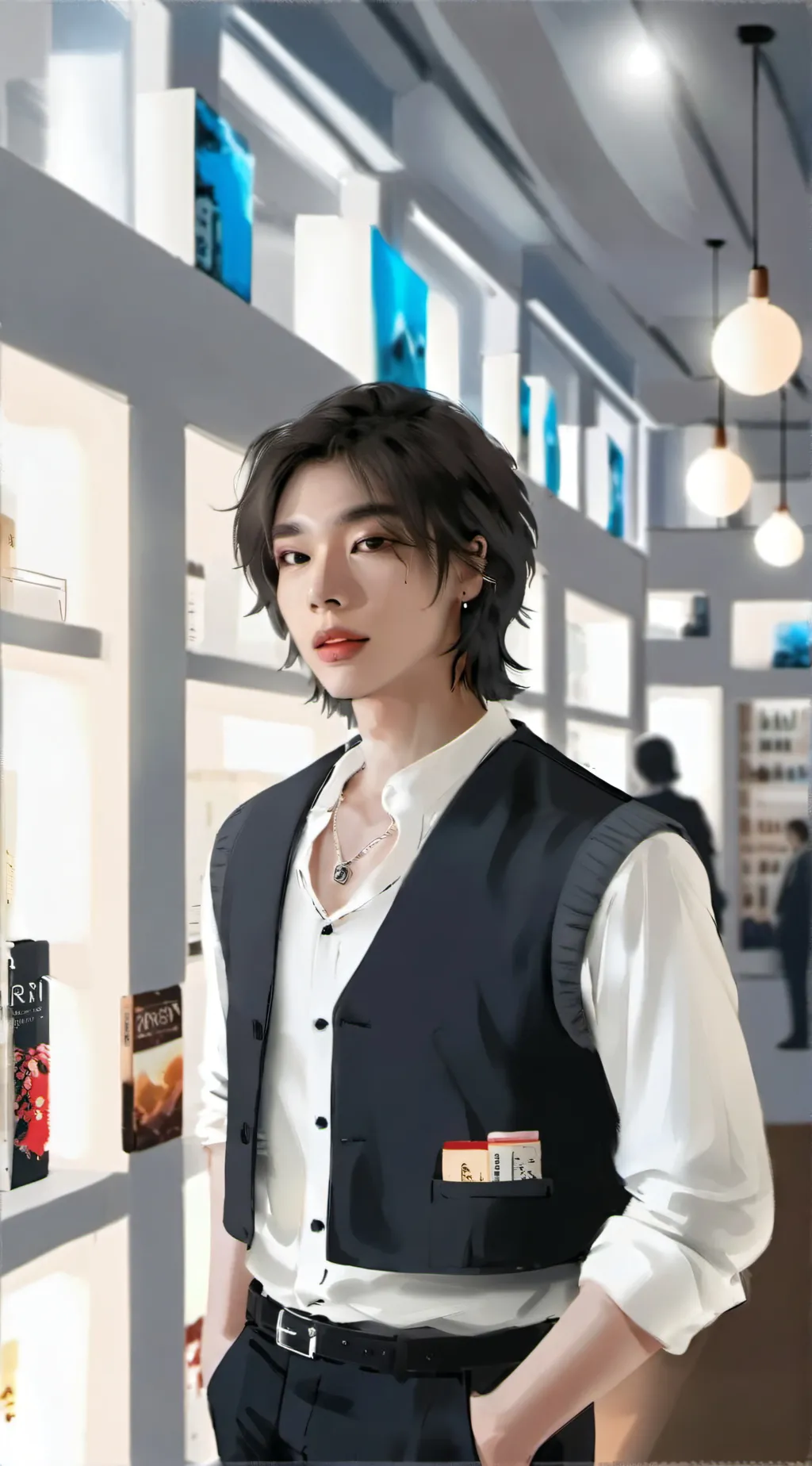 ai character: Skz hyunjin  background