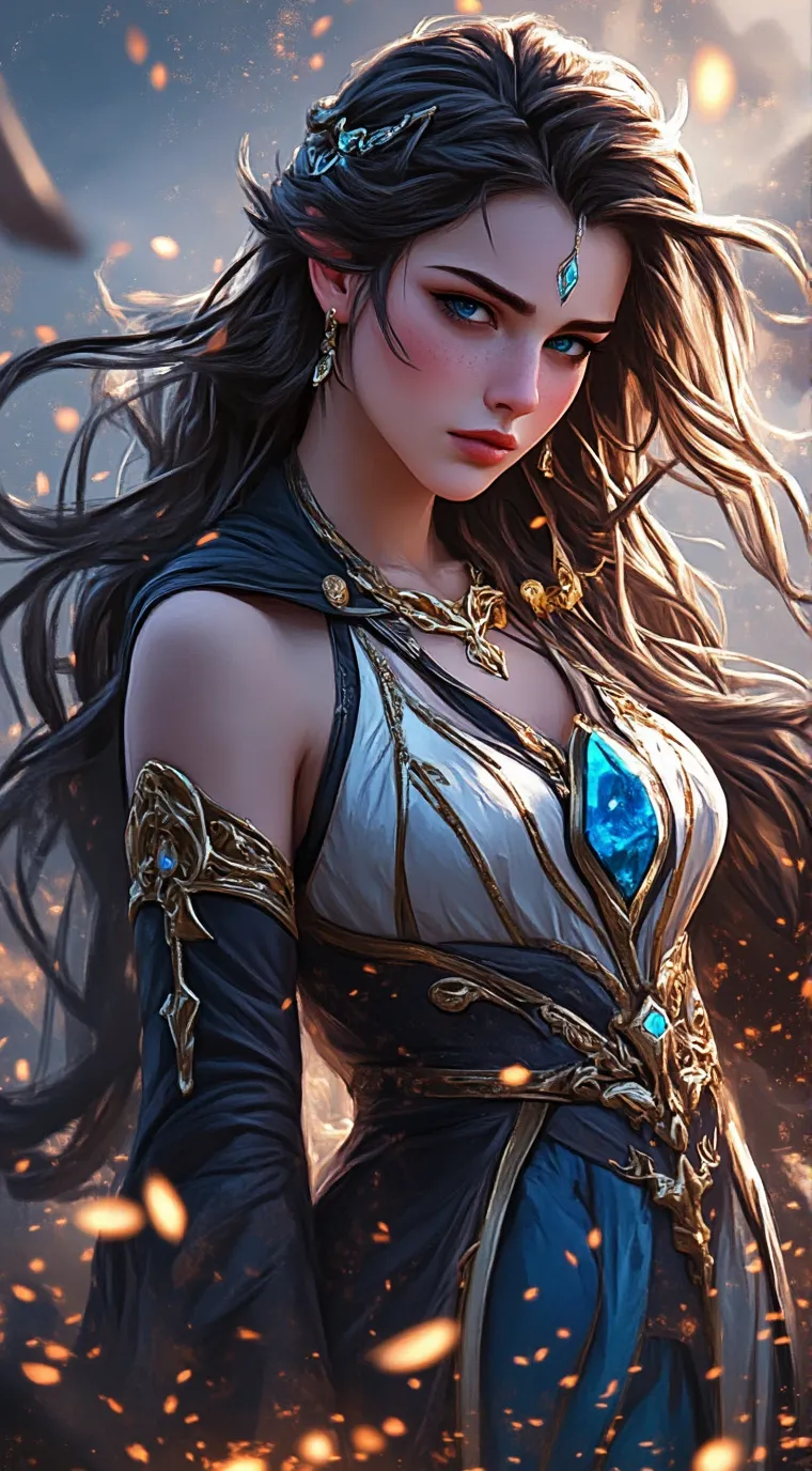 ai character: magical witch background