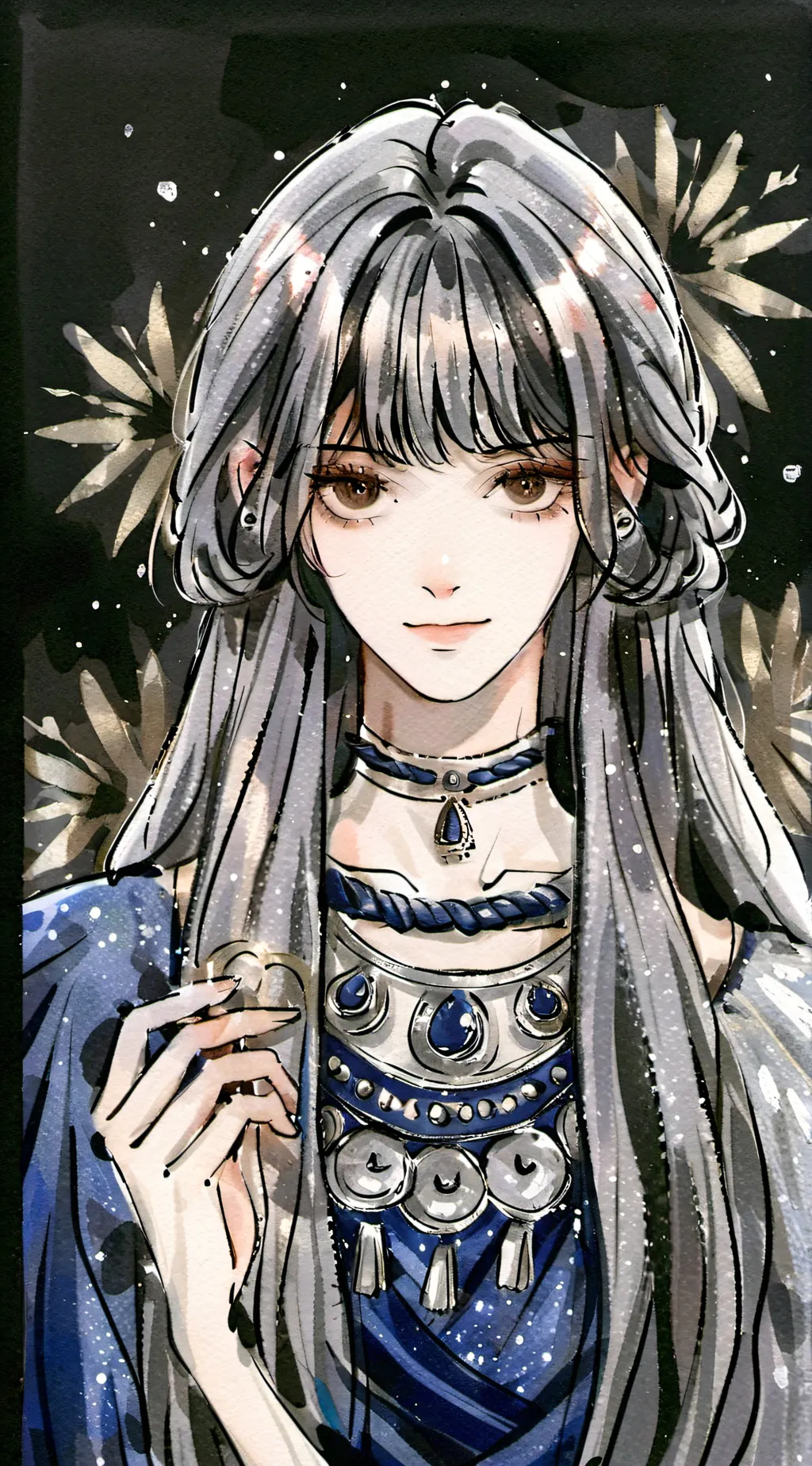 ai character: Hand background