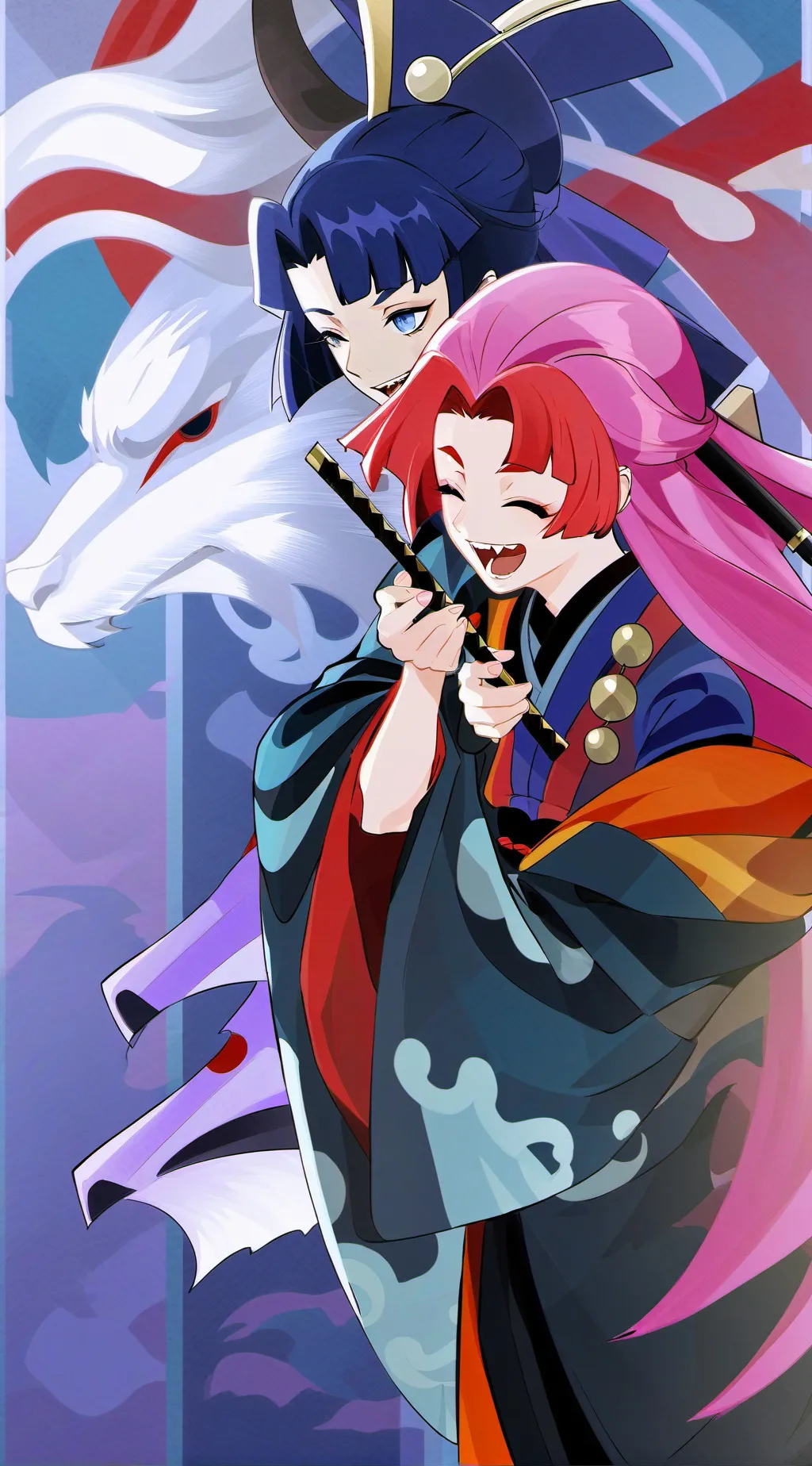 ai character: Ado (B) Uta (P) background
