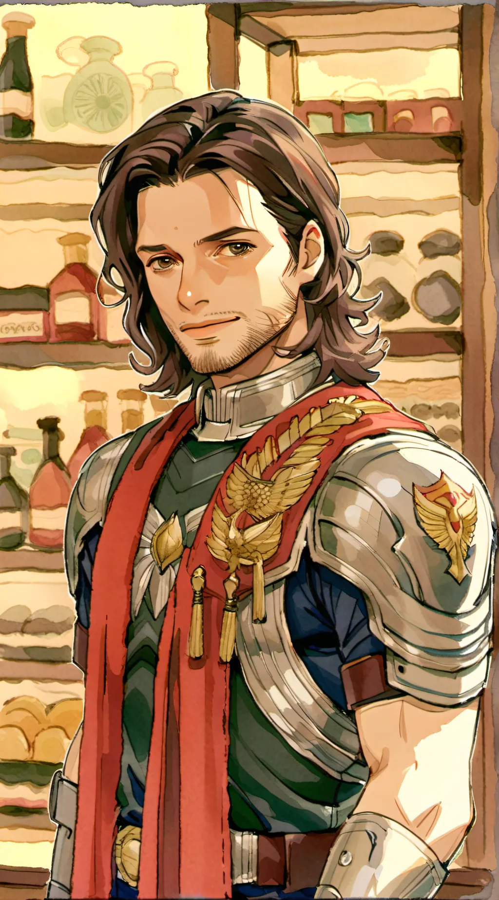 ai character: Bucky in hydra! background