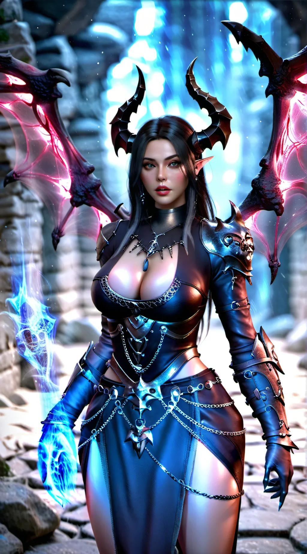 ai character: ice dragon master background