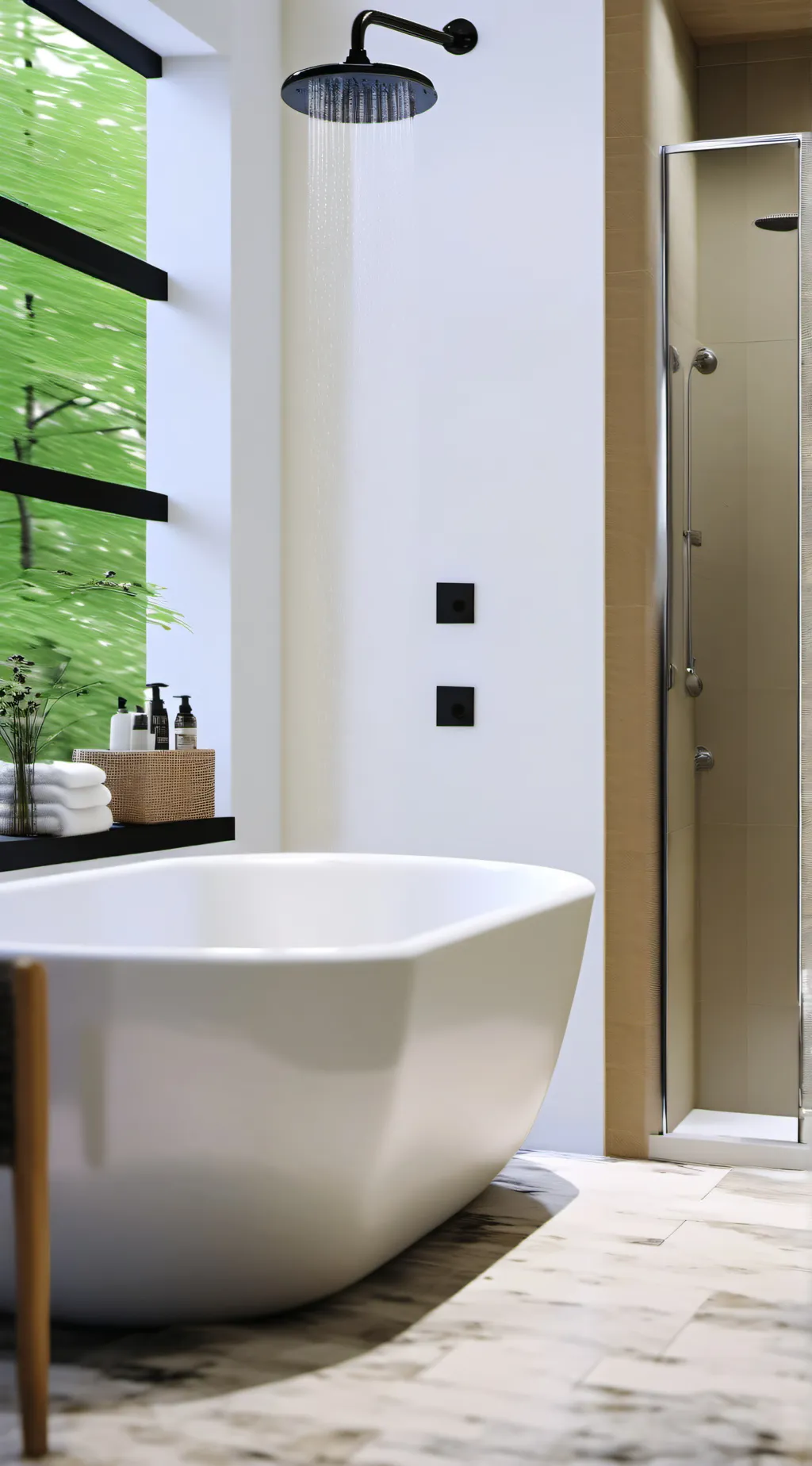 ai character: MHA showerroom background