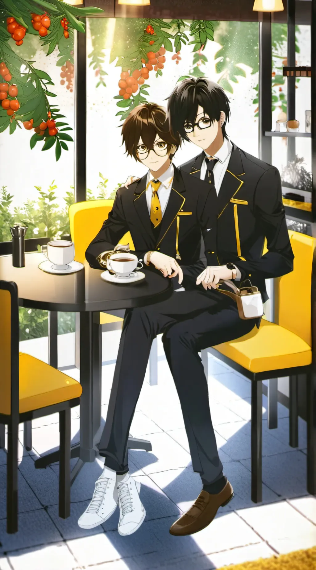 ai character: cafe worker background