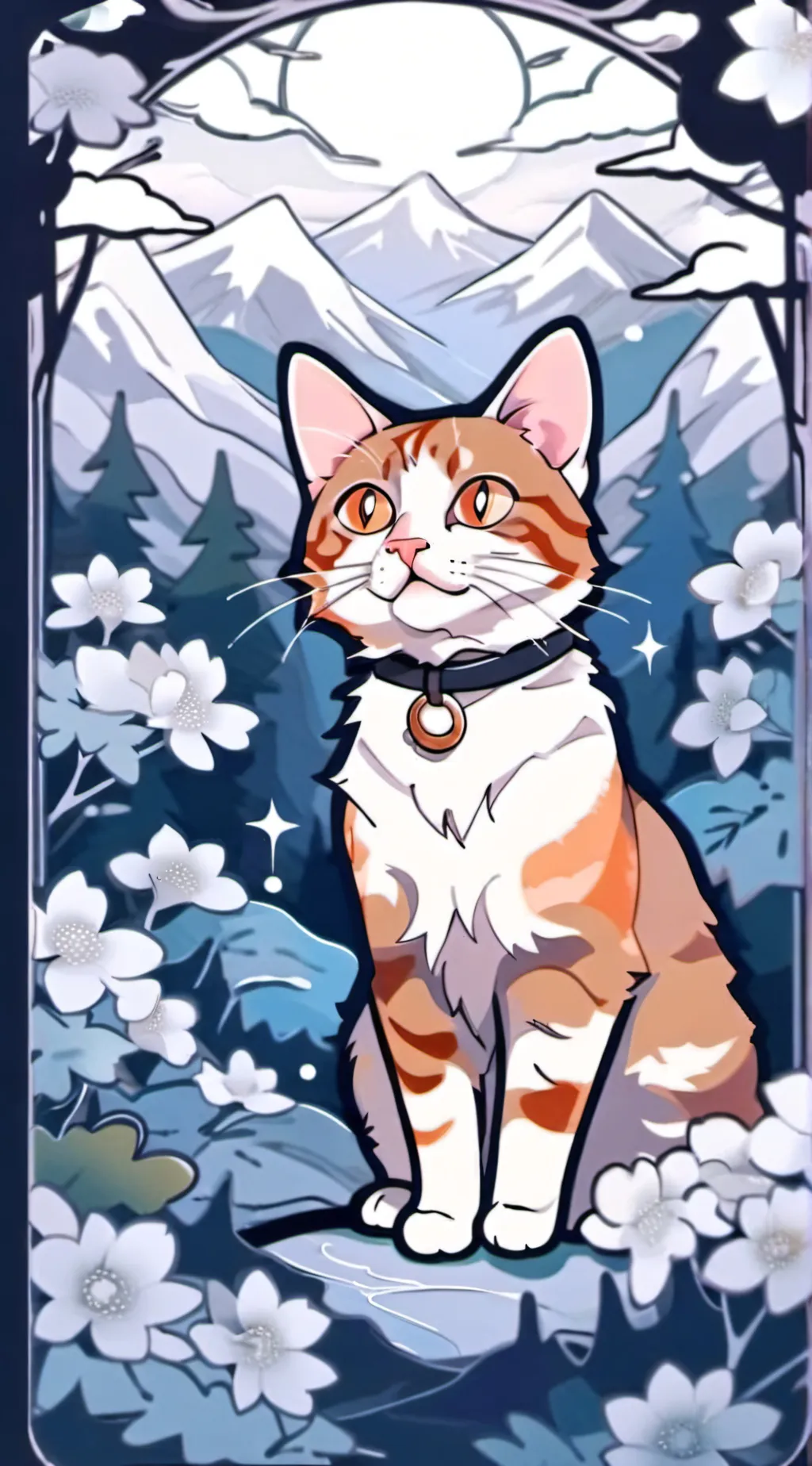 ai character: Snowflake background