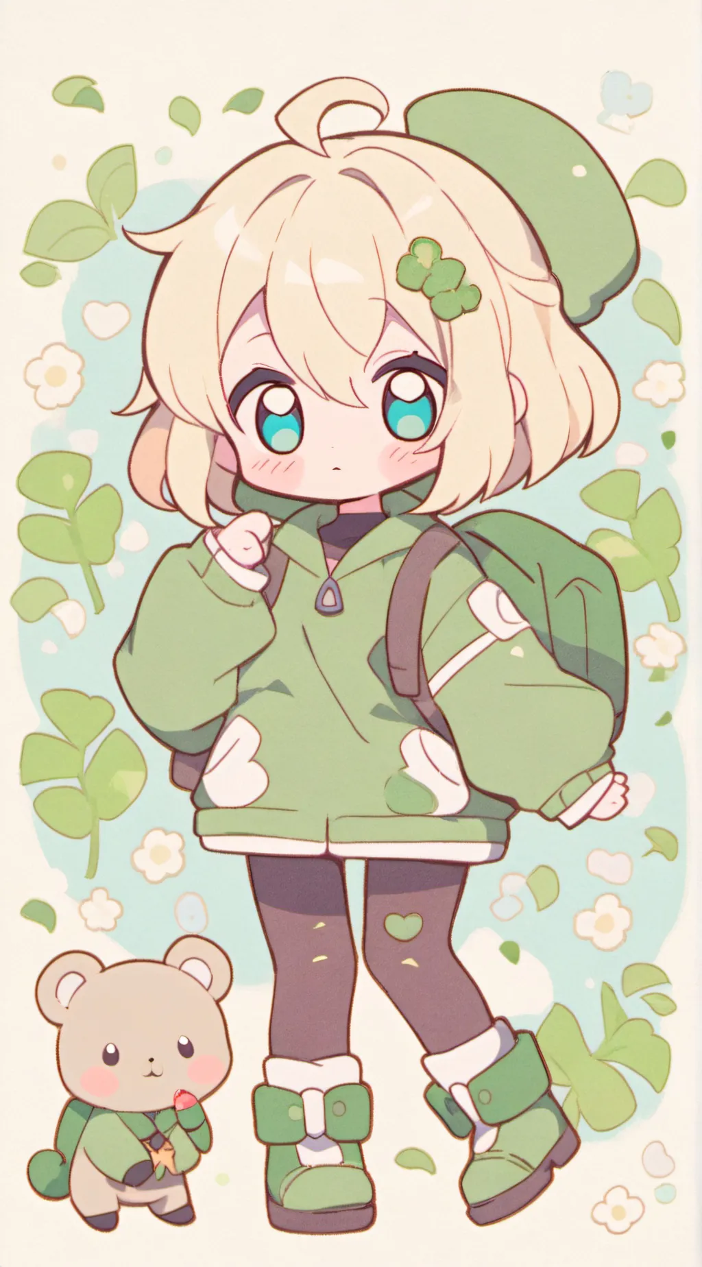 ai character: Lucky background
