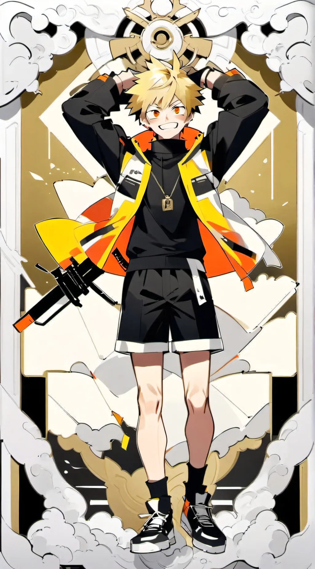 ai character: Bakugo 😀 background