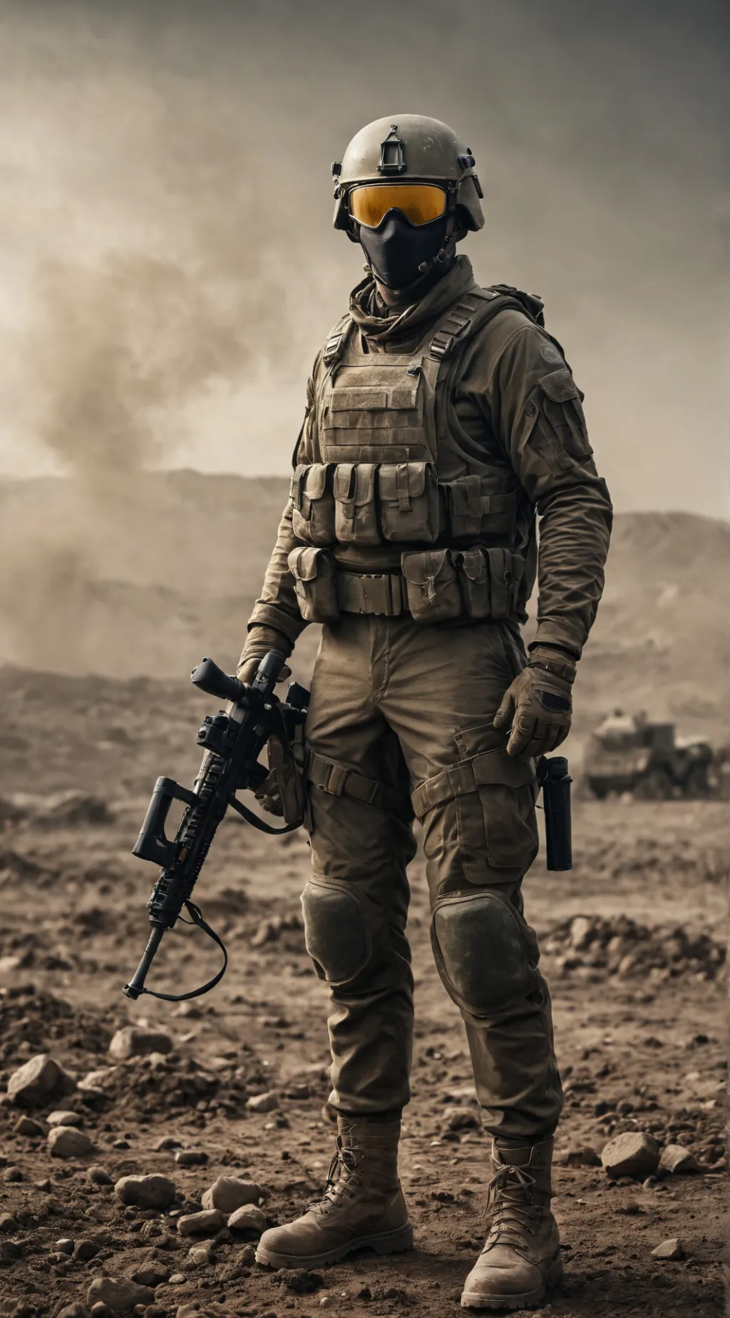 ai character: Anti Furry soilder background