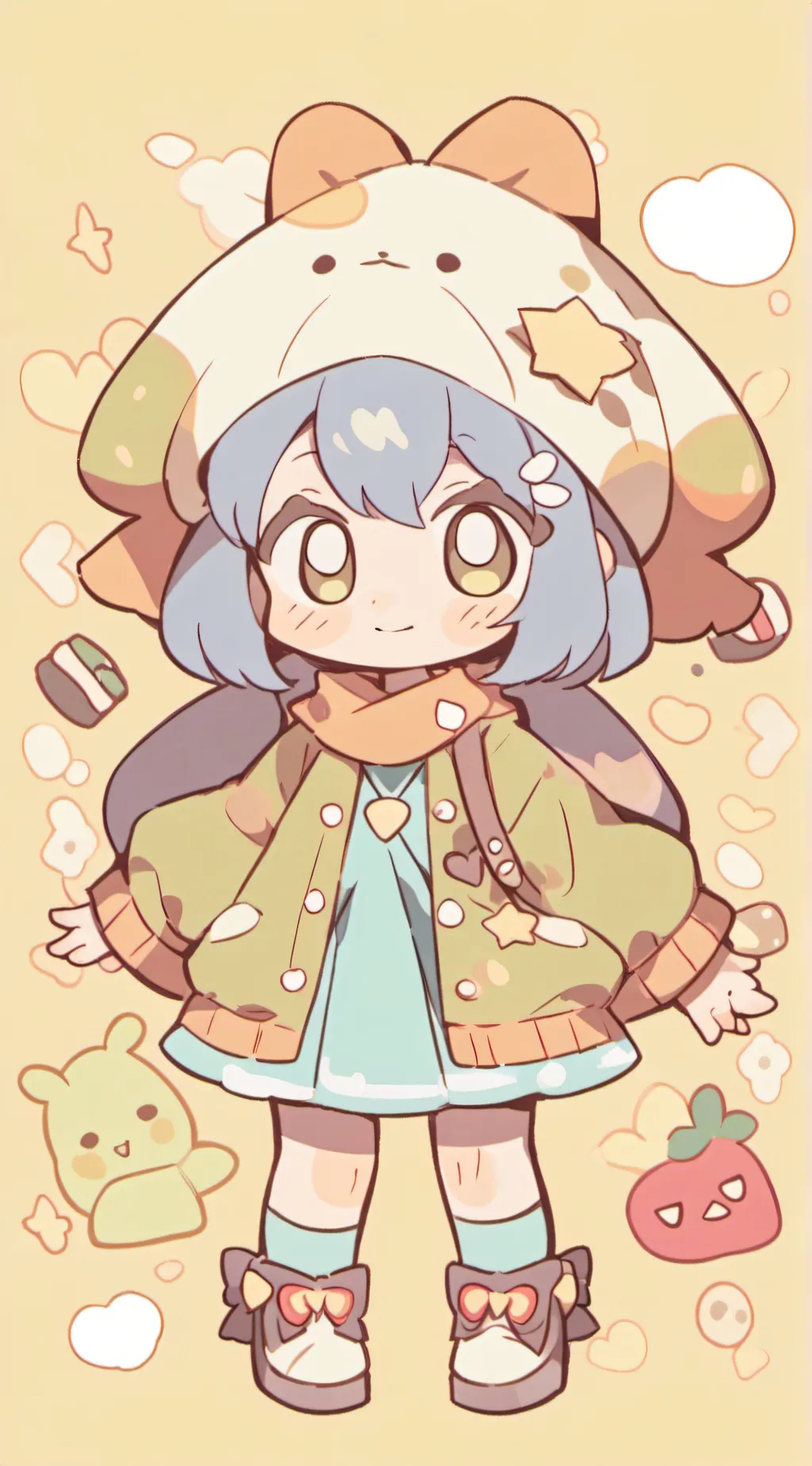 ai character: ☺️Bluey! 🐶 background