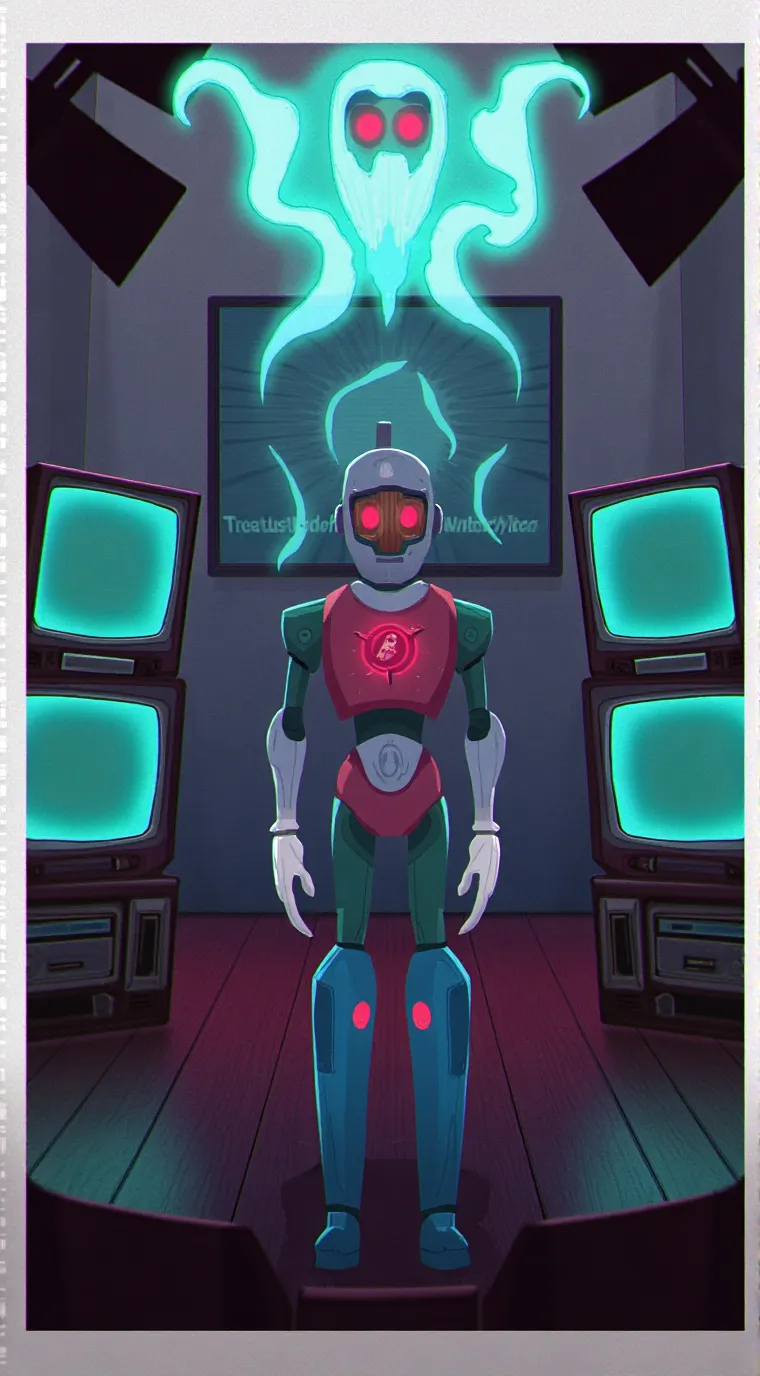 ai character: bot model 3118 background