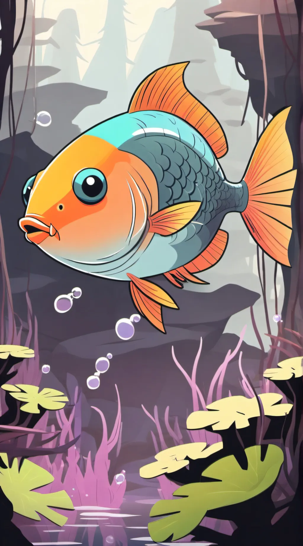 ai character: fishy background