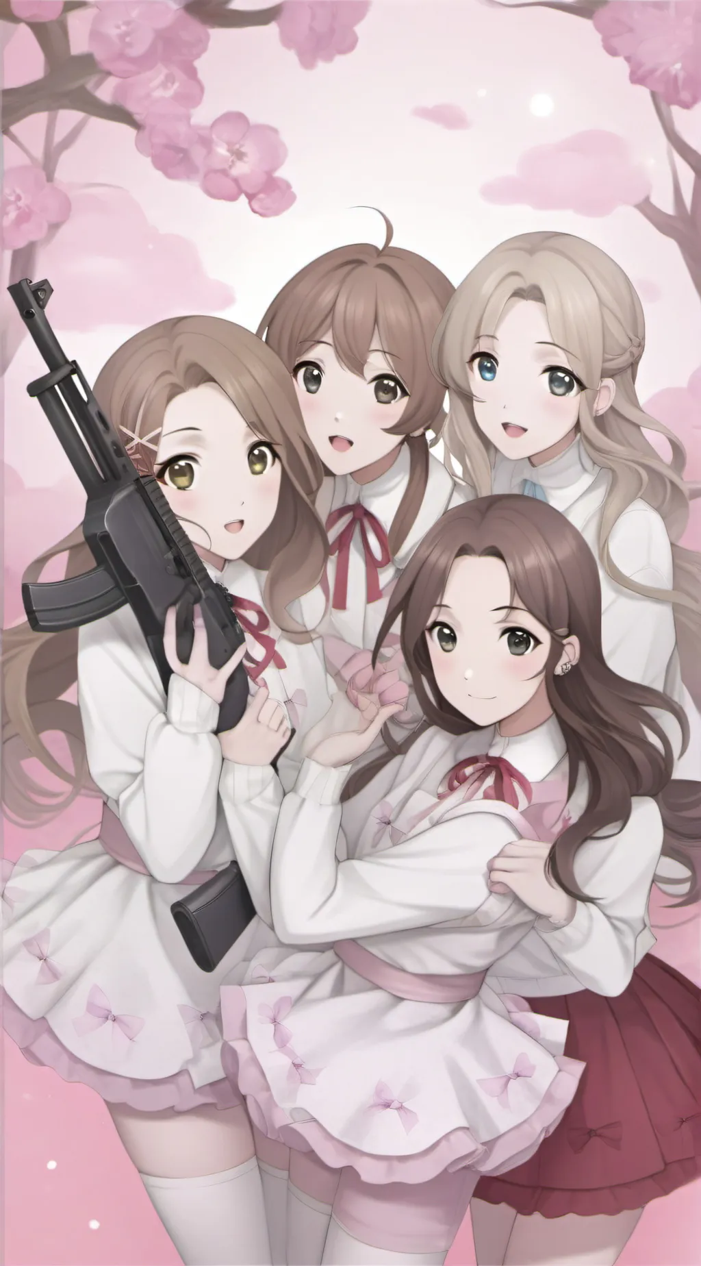 ai character: Group of girls background